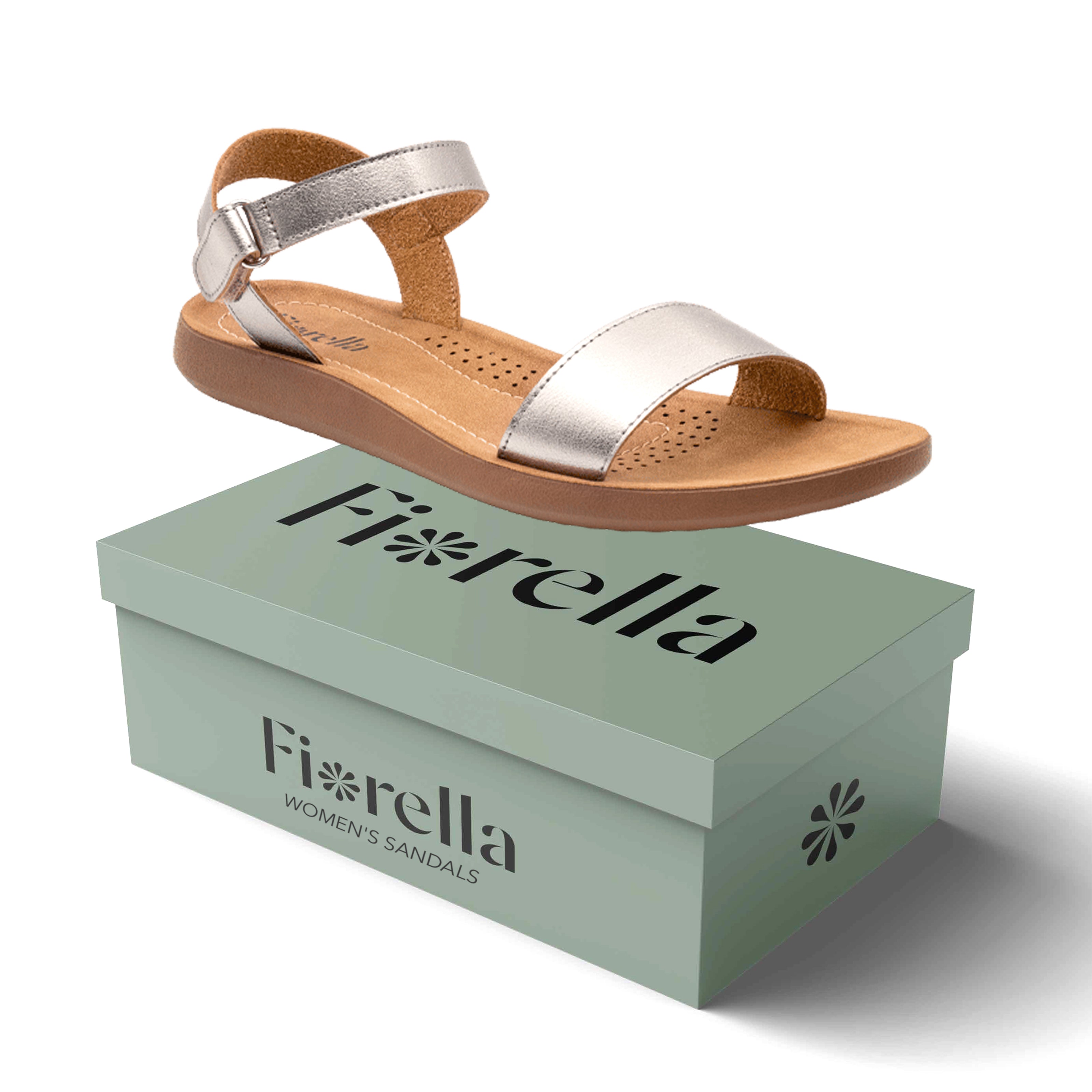 ANKLE STRAP SANDAL METALLIC SILVER