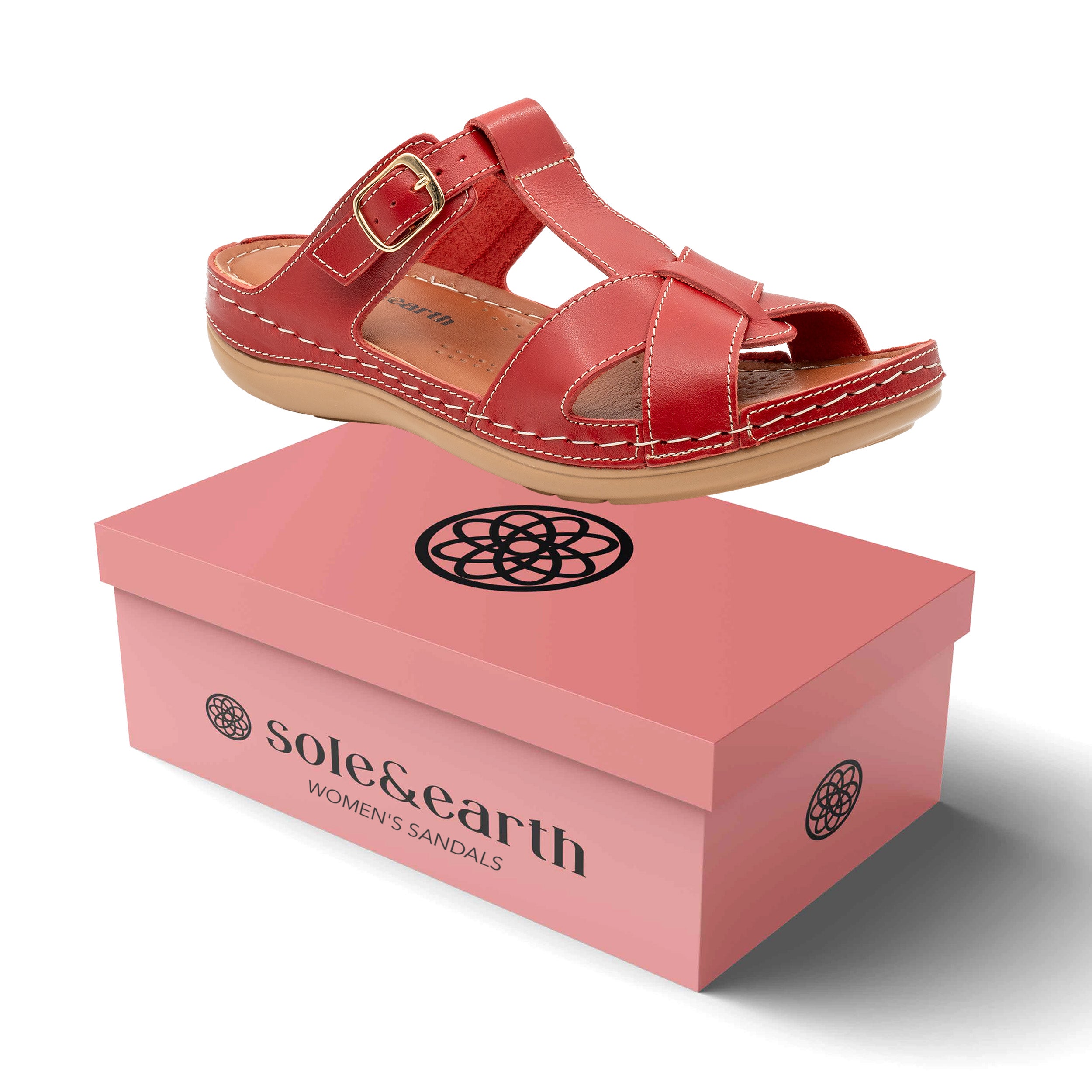 SUPPORTIVE BUCKLE FLAT RED