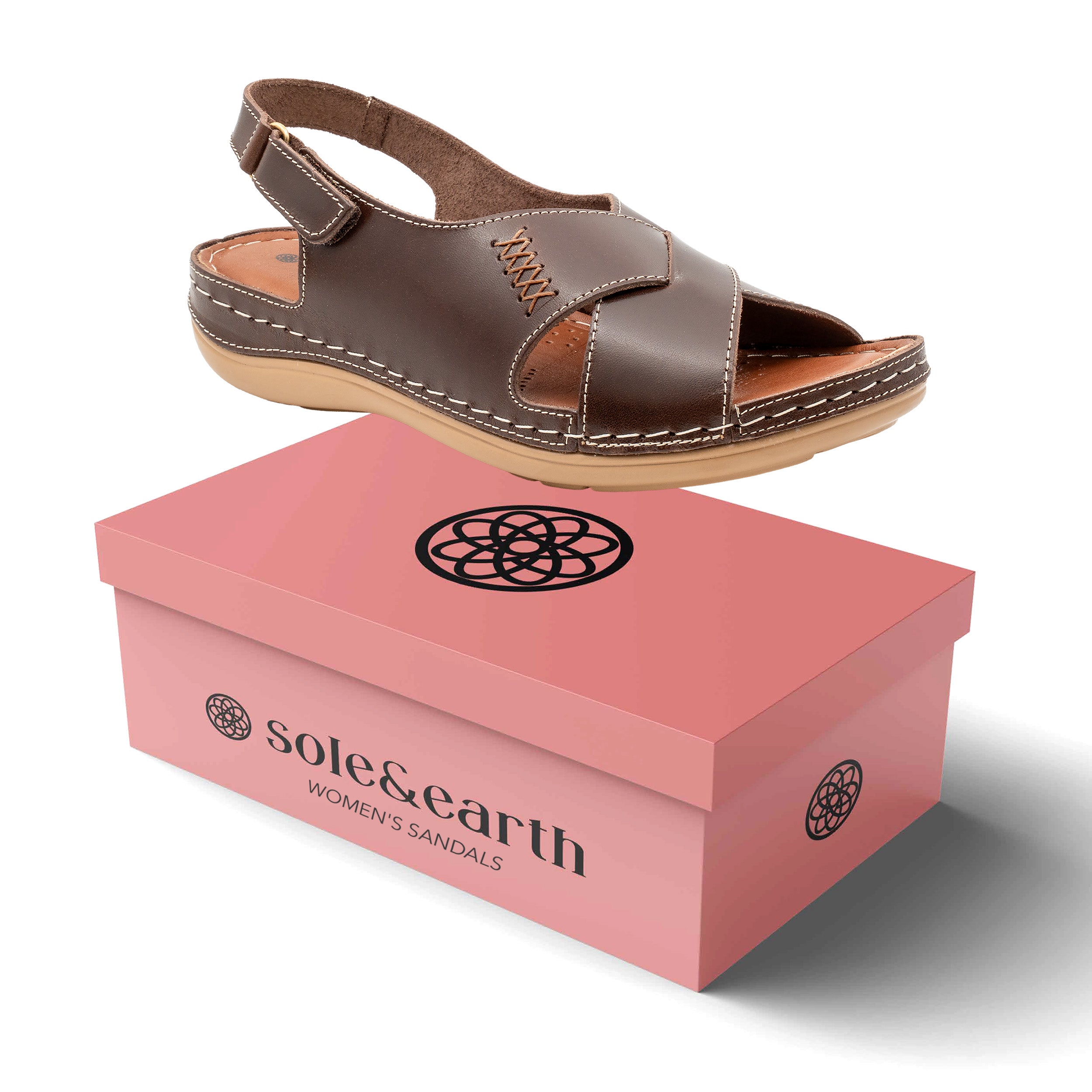 CRISSCROSS WALKING SANDAL BROWN