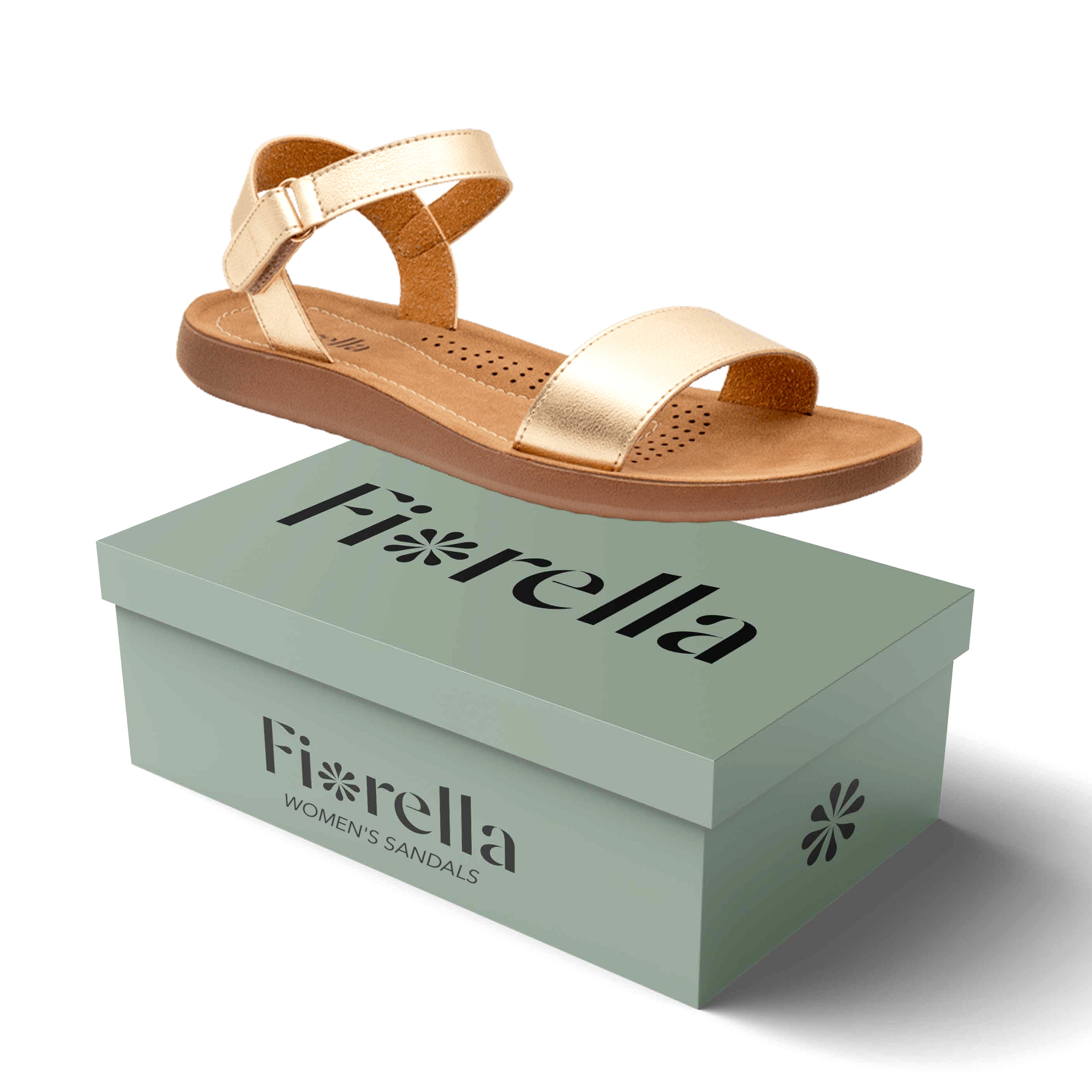 ANKLE STRAP SANDAL METALLIC GOLD