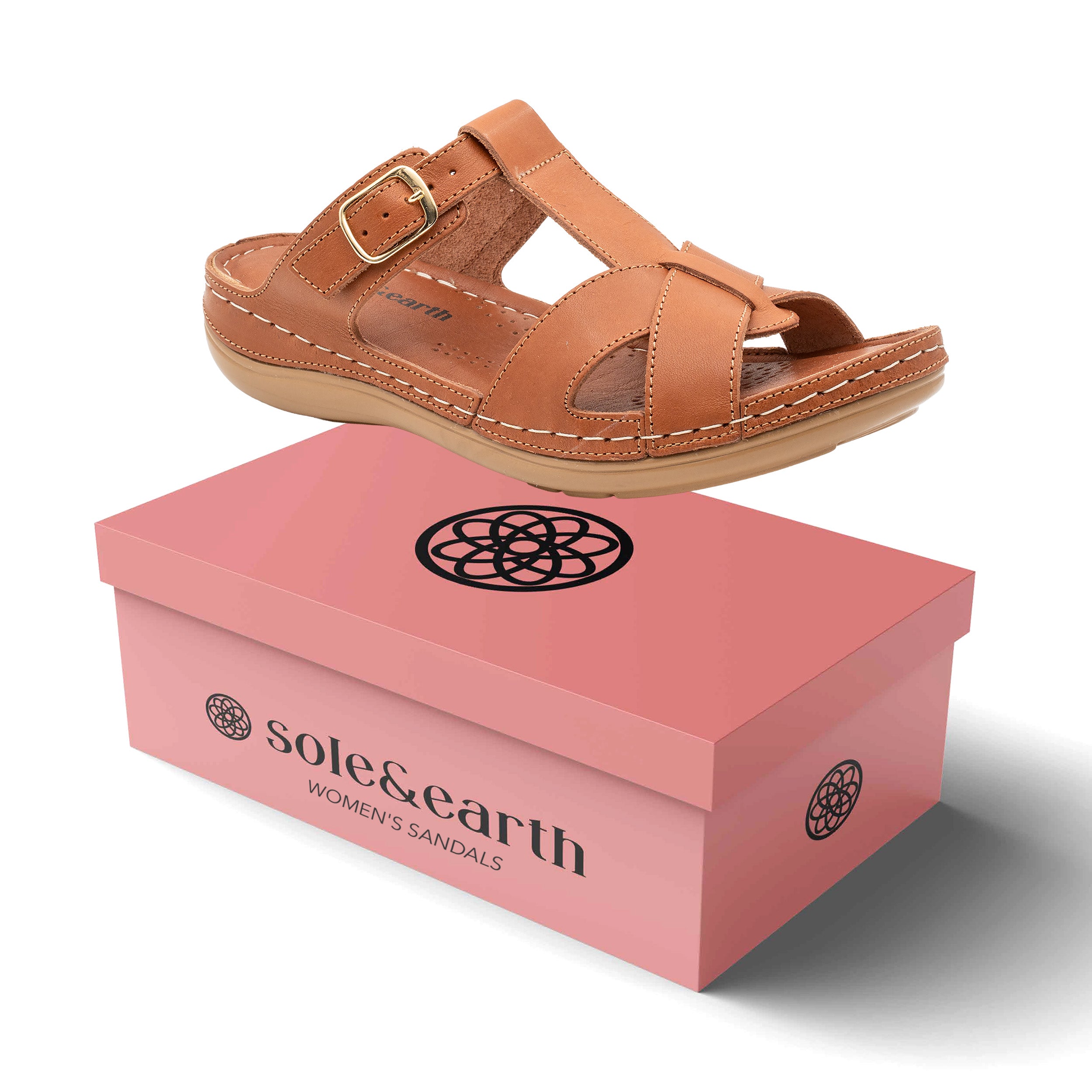 SUPPORTIVE BUCKLE FLAT TAN