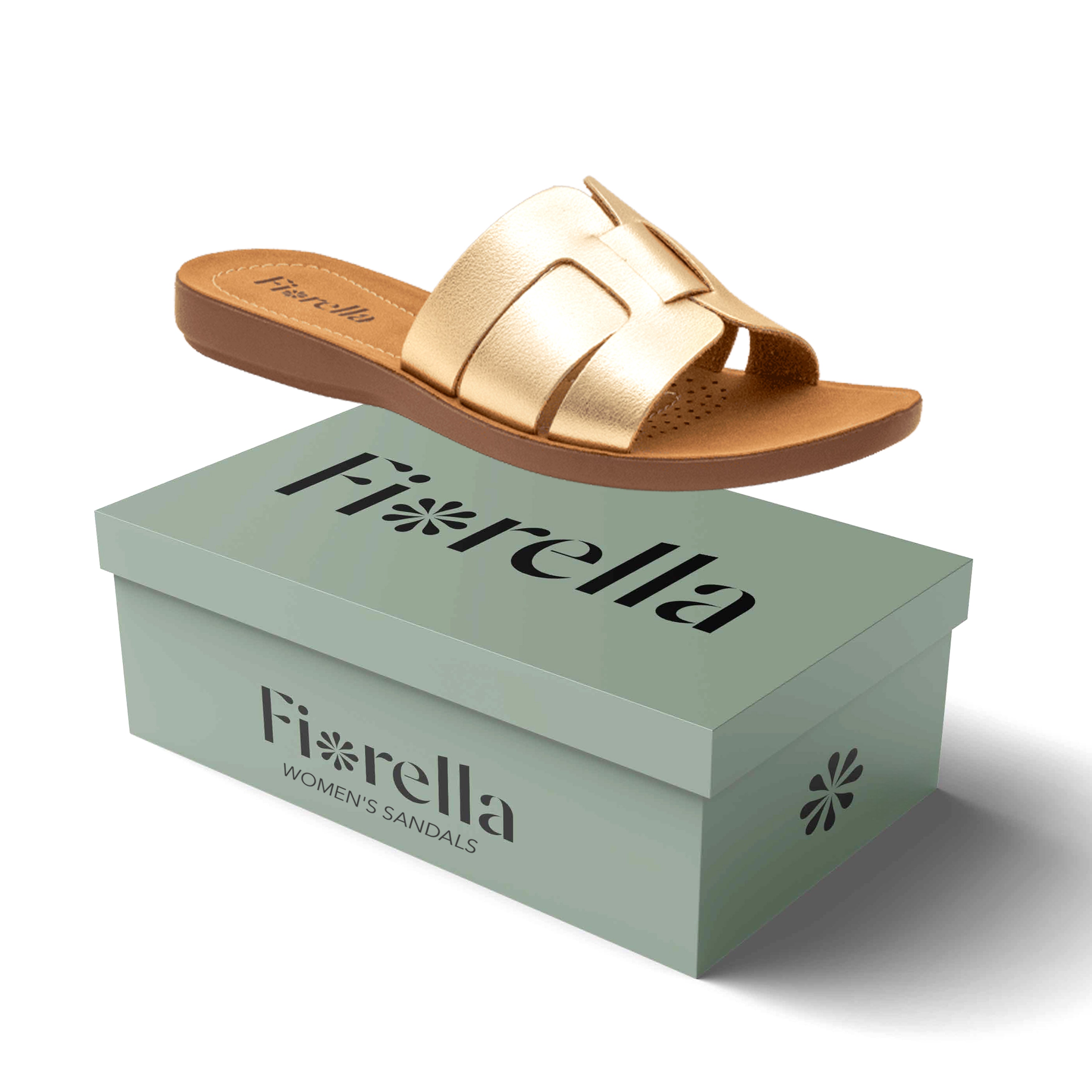 SLIDE SANDAL METALLIC GOLD