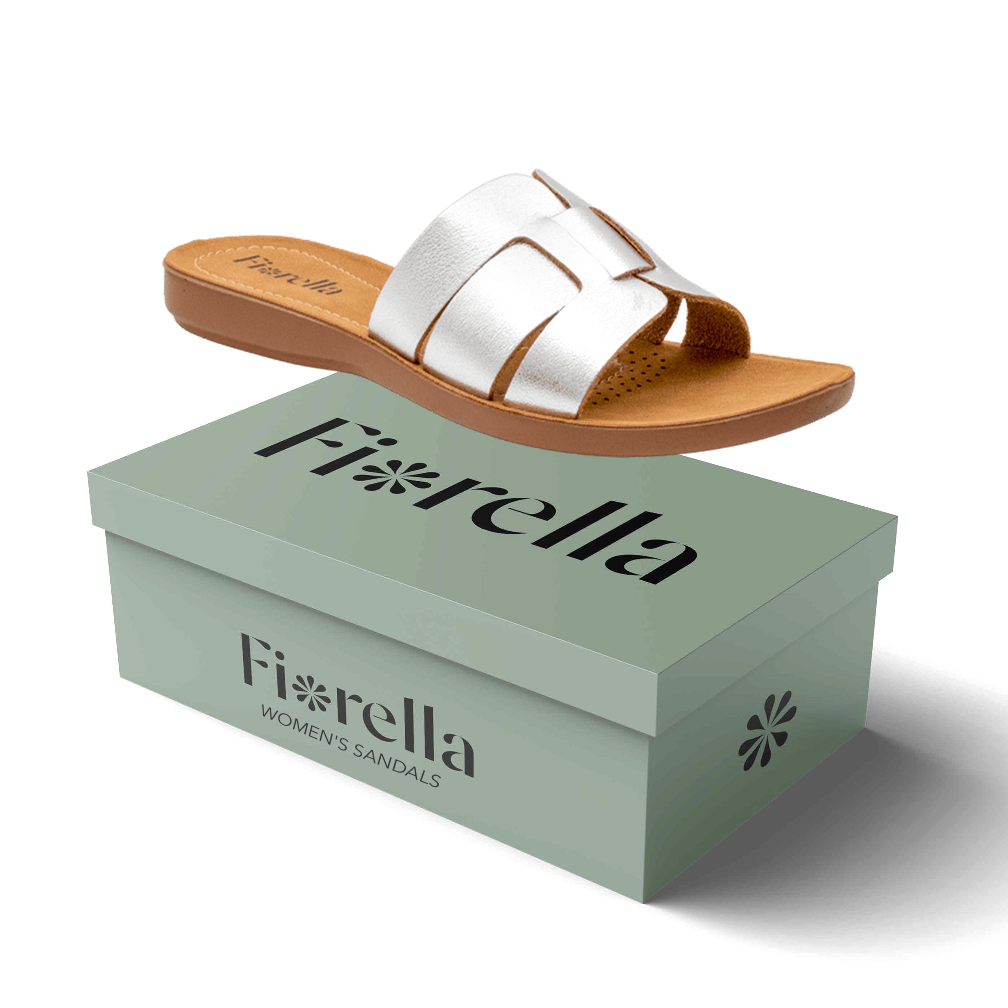 SLIDE SANDAL METALLIC SILVER