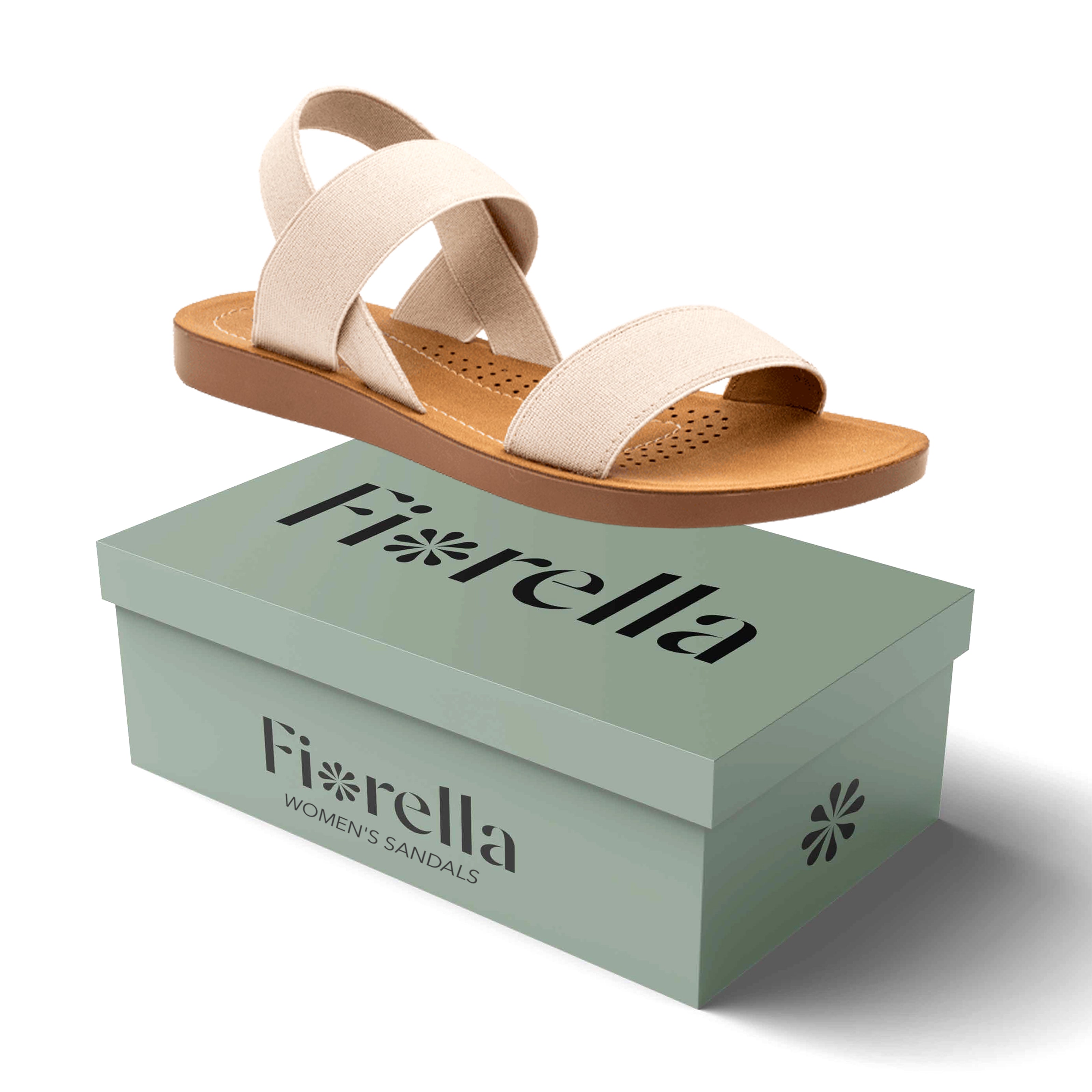 ELASTIC ANKLE STRAP SANDAL WHITE