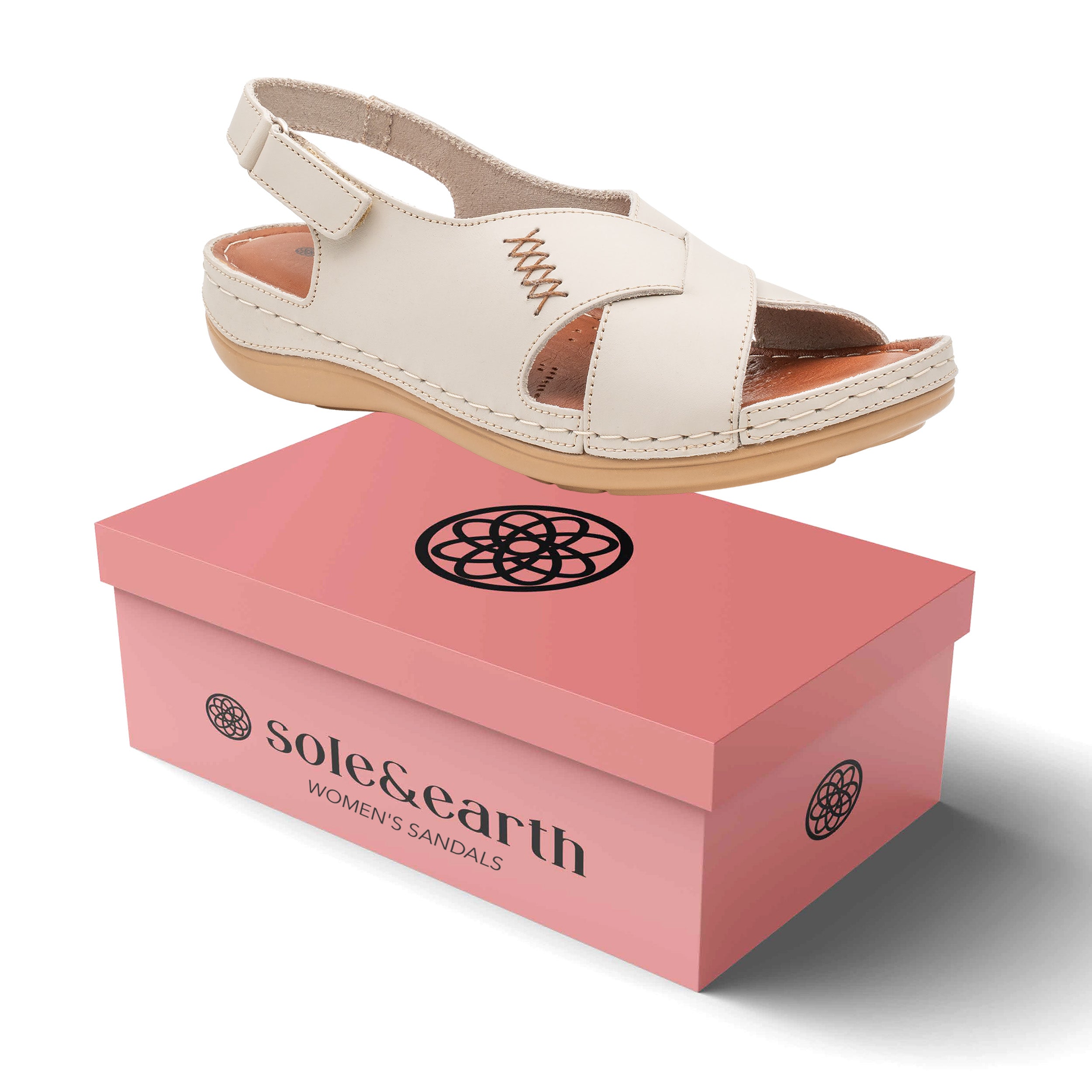 CRISSCROSS WALKING SANDAL WHITE
