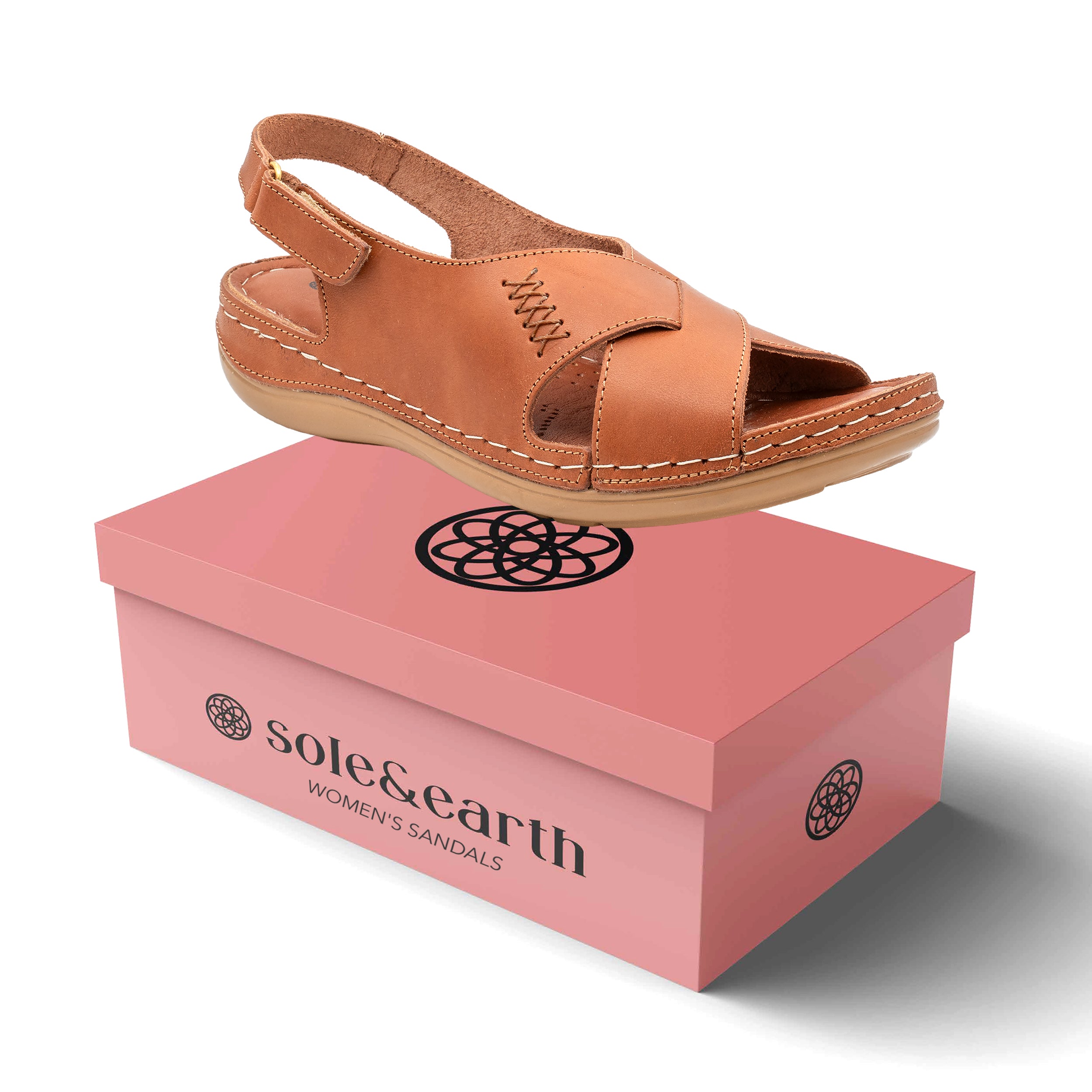 CRISSCROSS WALKING SANDAL WARM TAN