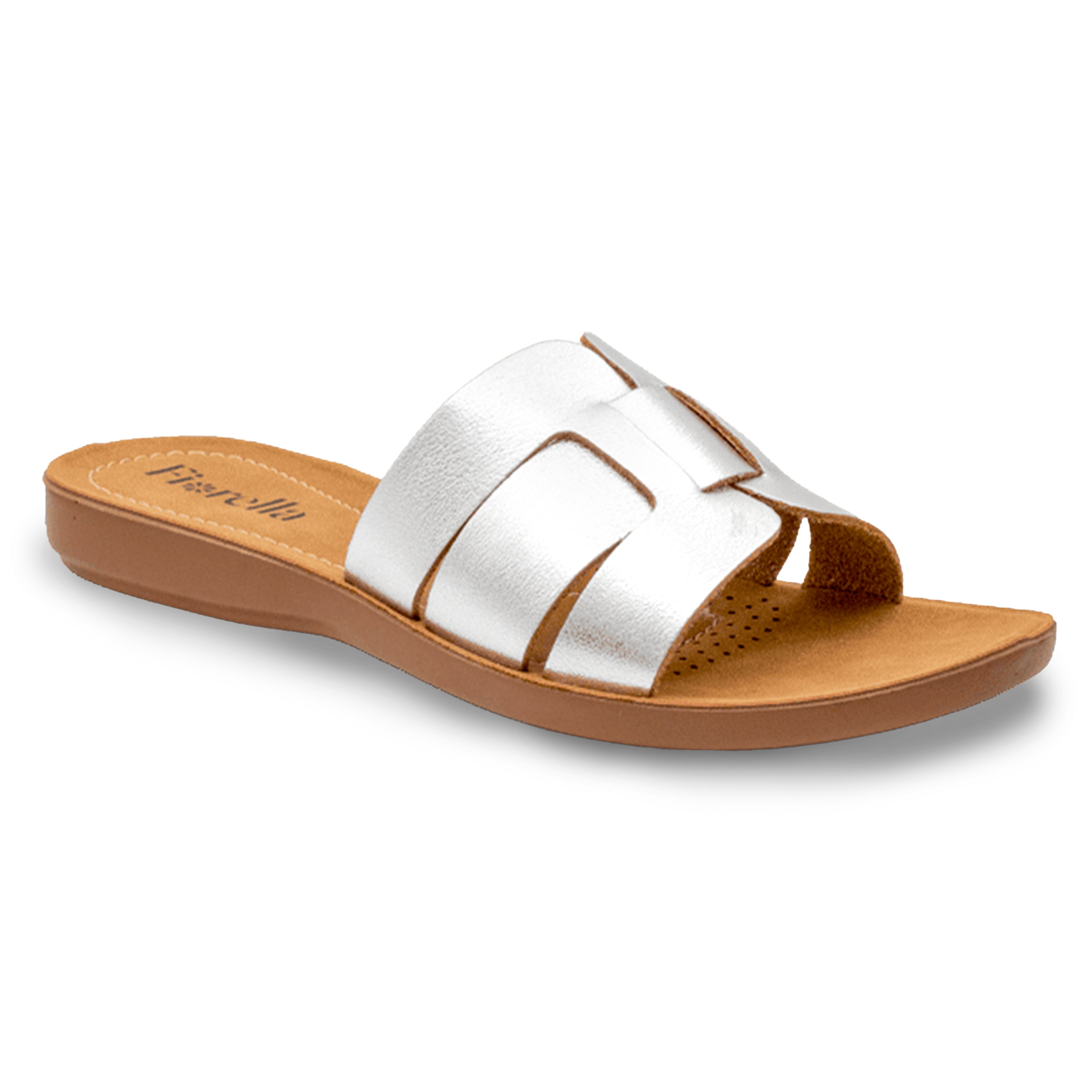 SLIDE SANDAL METALLIC SILVER