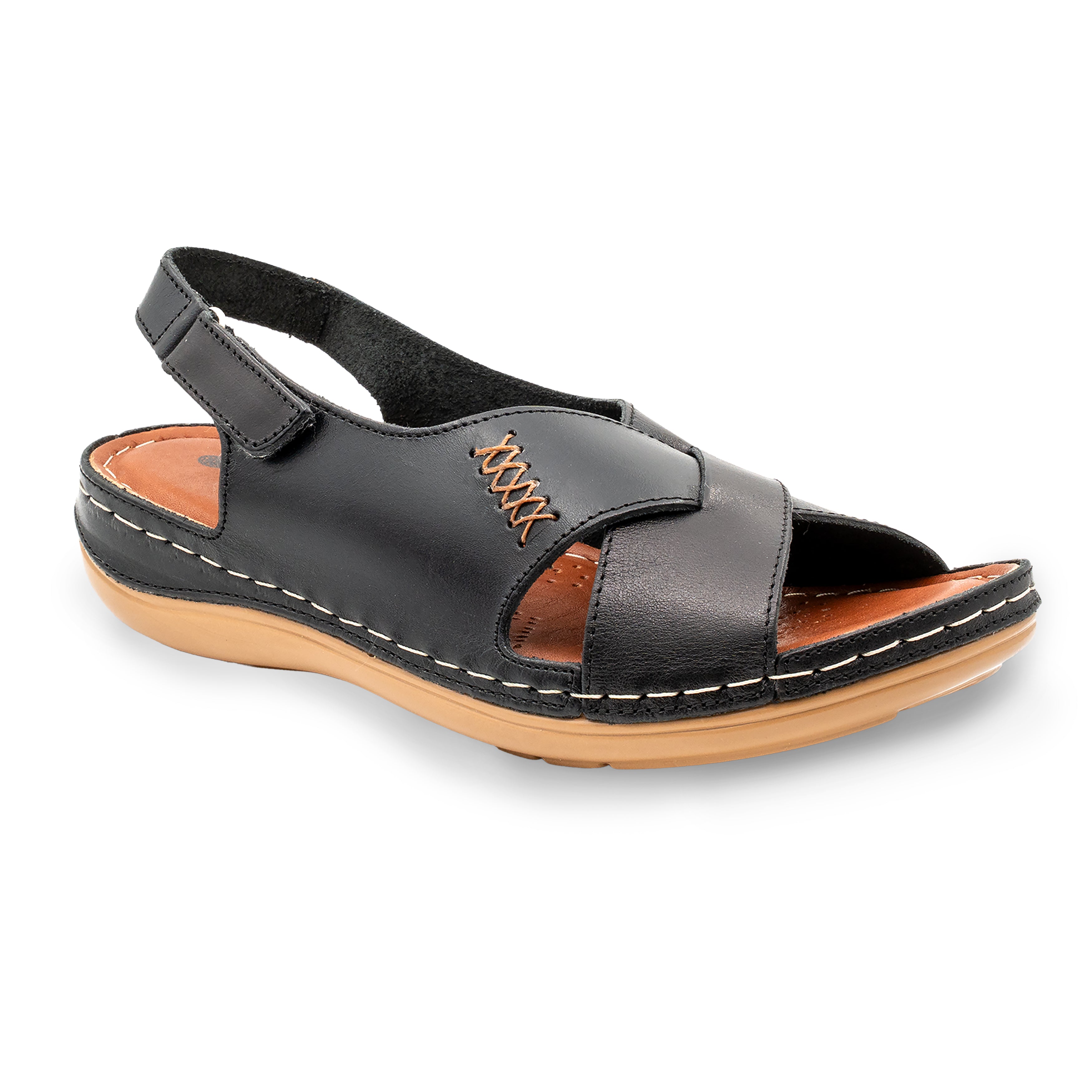 CRISSCROSS WALKING SANDAL BLACK