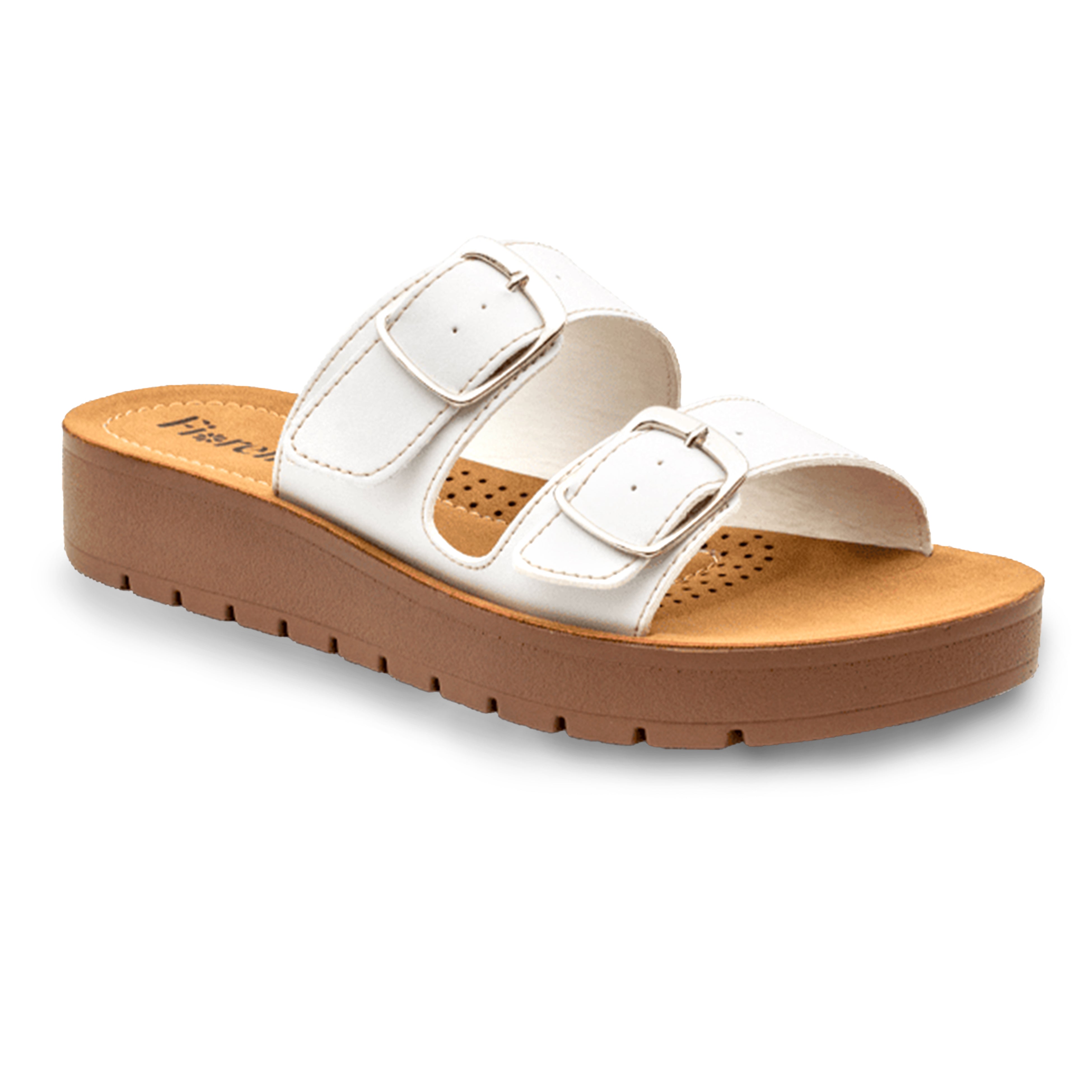 DOUBLE-BUCKLE SLIDE WHITE
