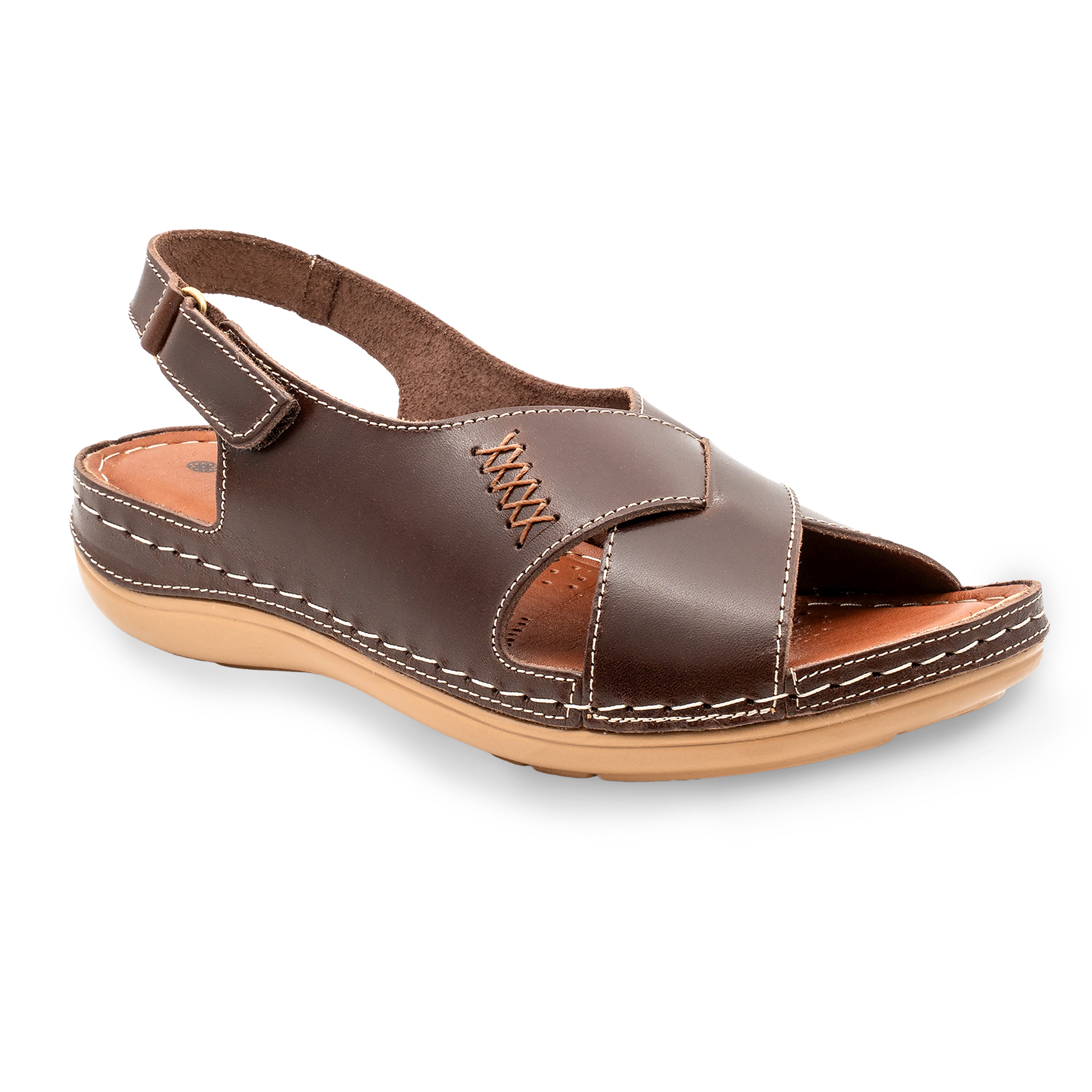 CRISSCROSS WALKING SANDAL BROWN