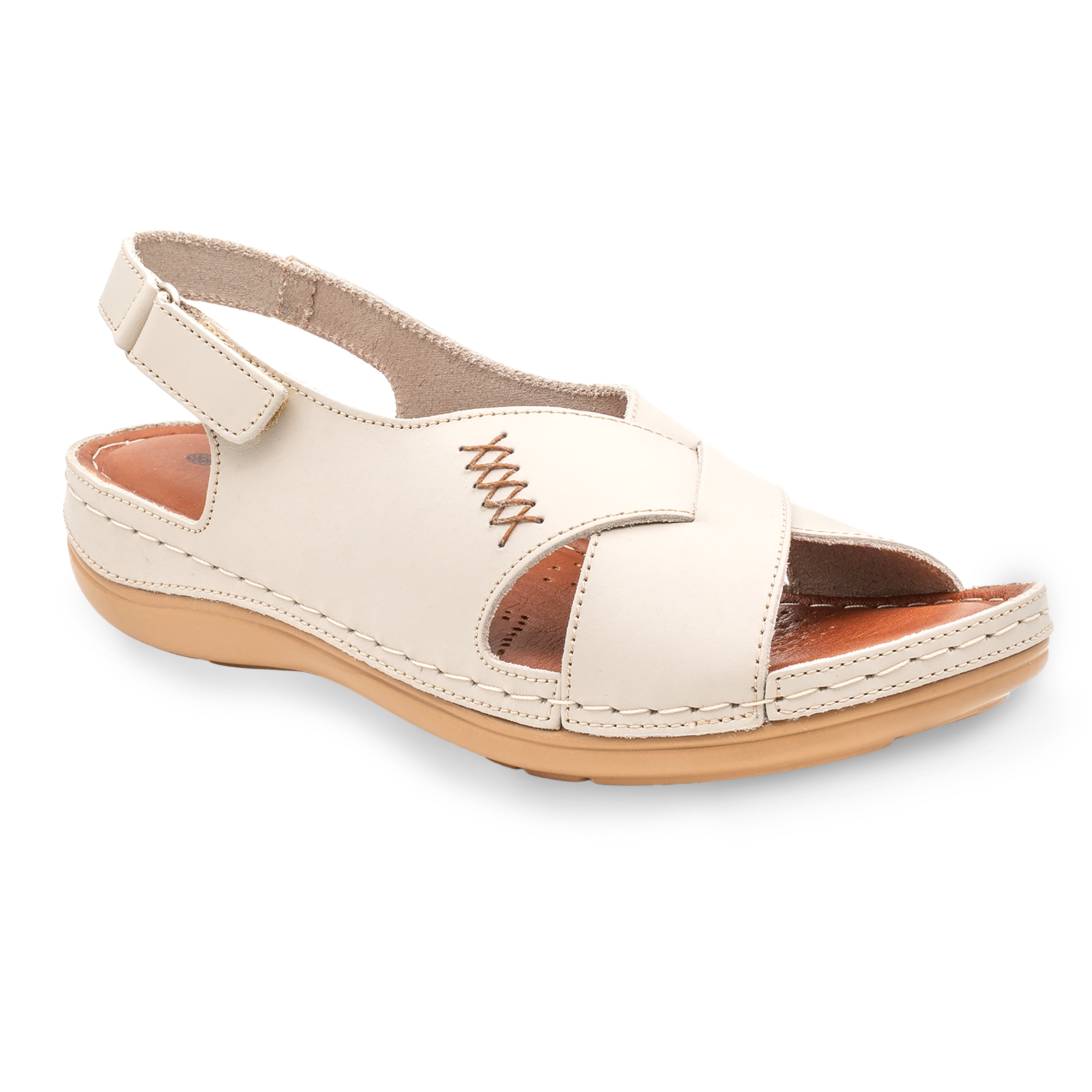 CRISSCROSS WALKING SANDAL WHITE