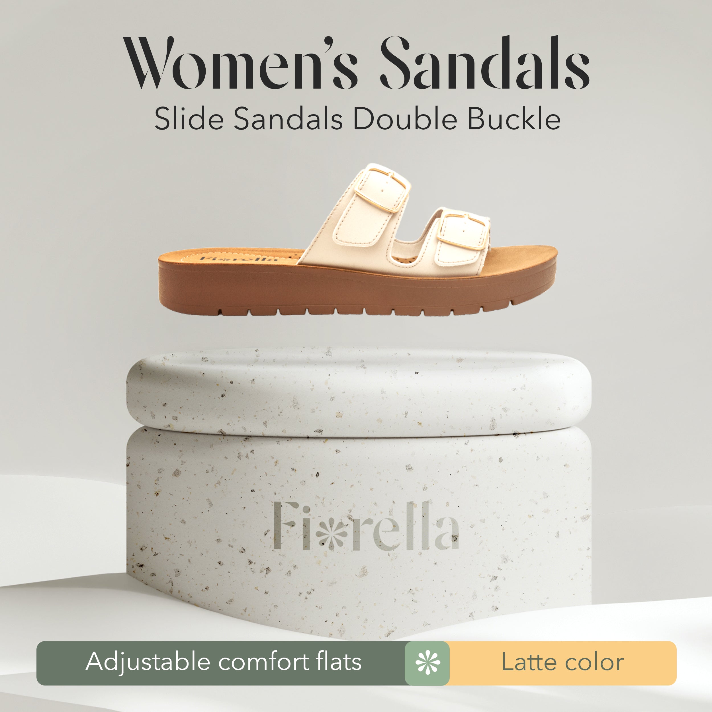 DOUBLE-BUCKLE SLIDE LATTE