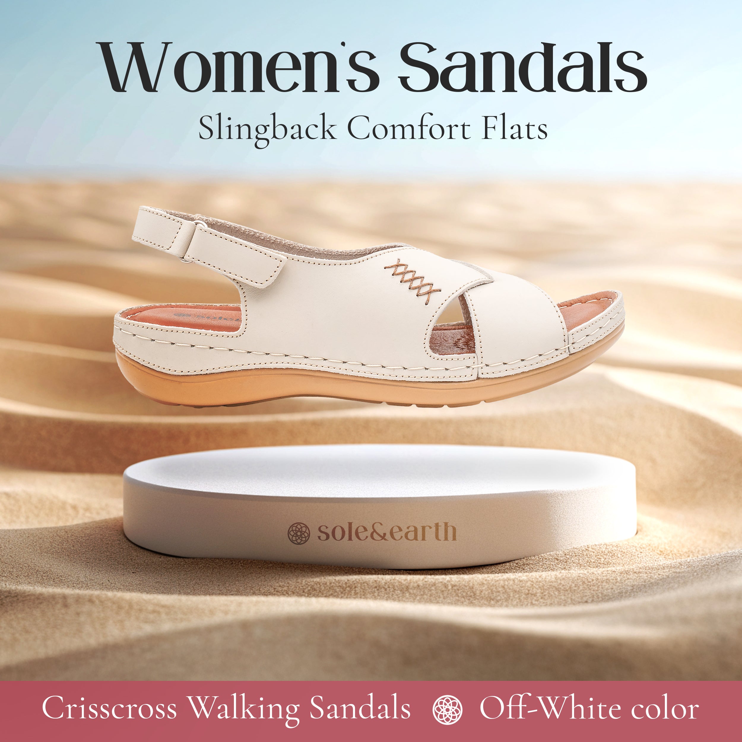 CRISSCROSS WALKING SANDAL WHITE