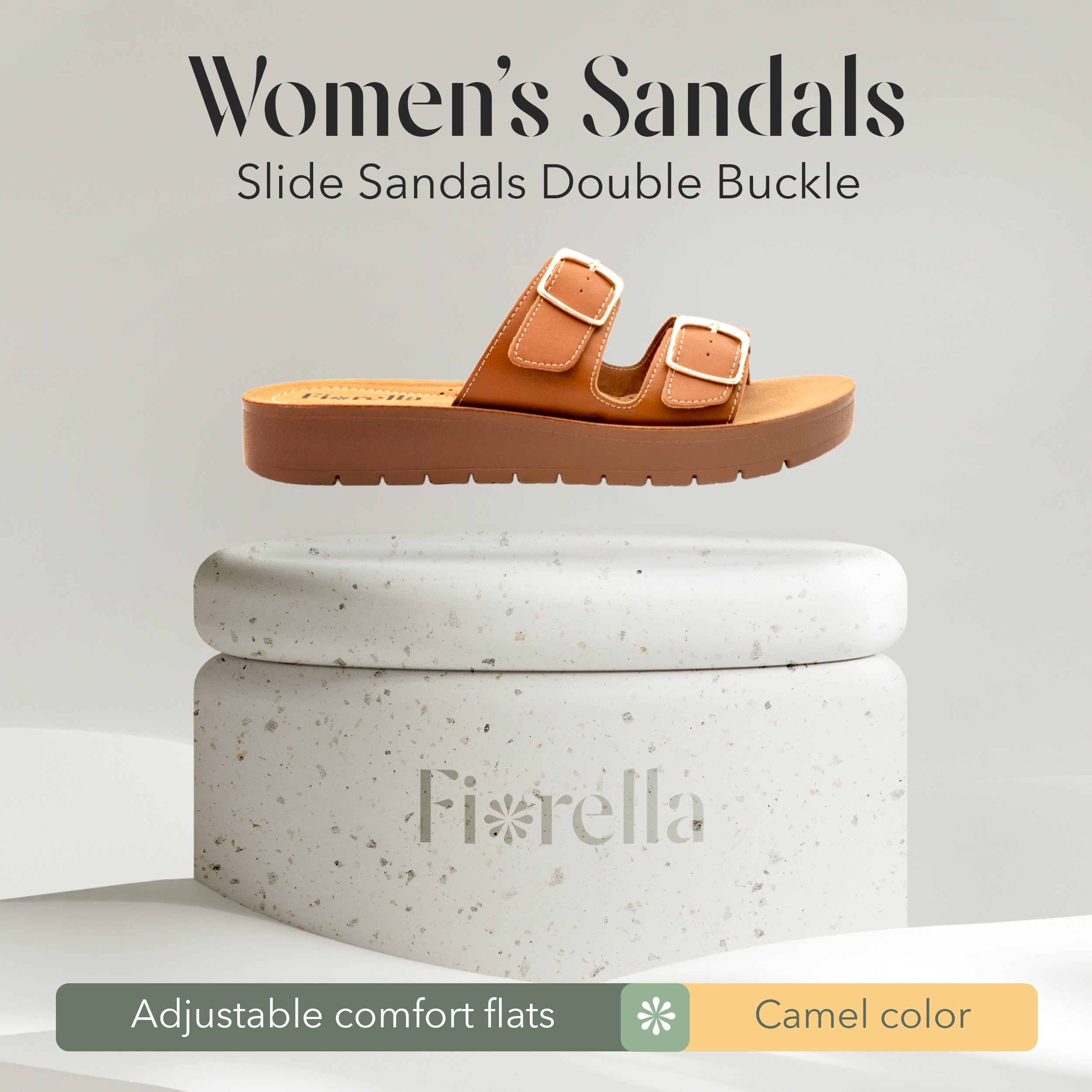 DOUBLE-BUCKLE SLIDE CAMEL