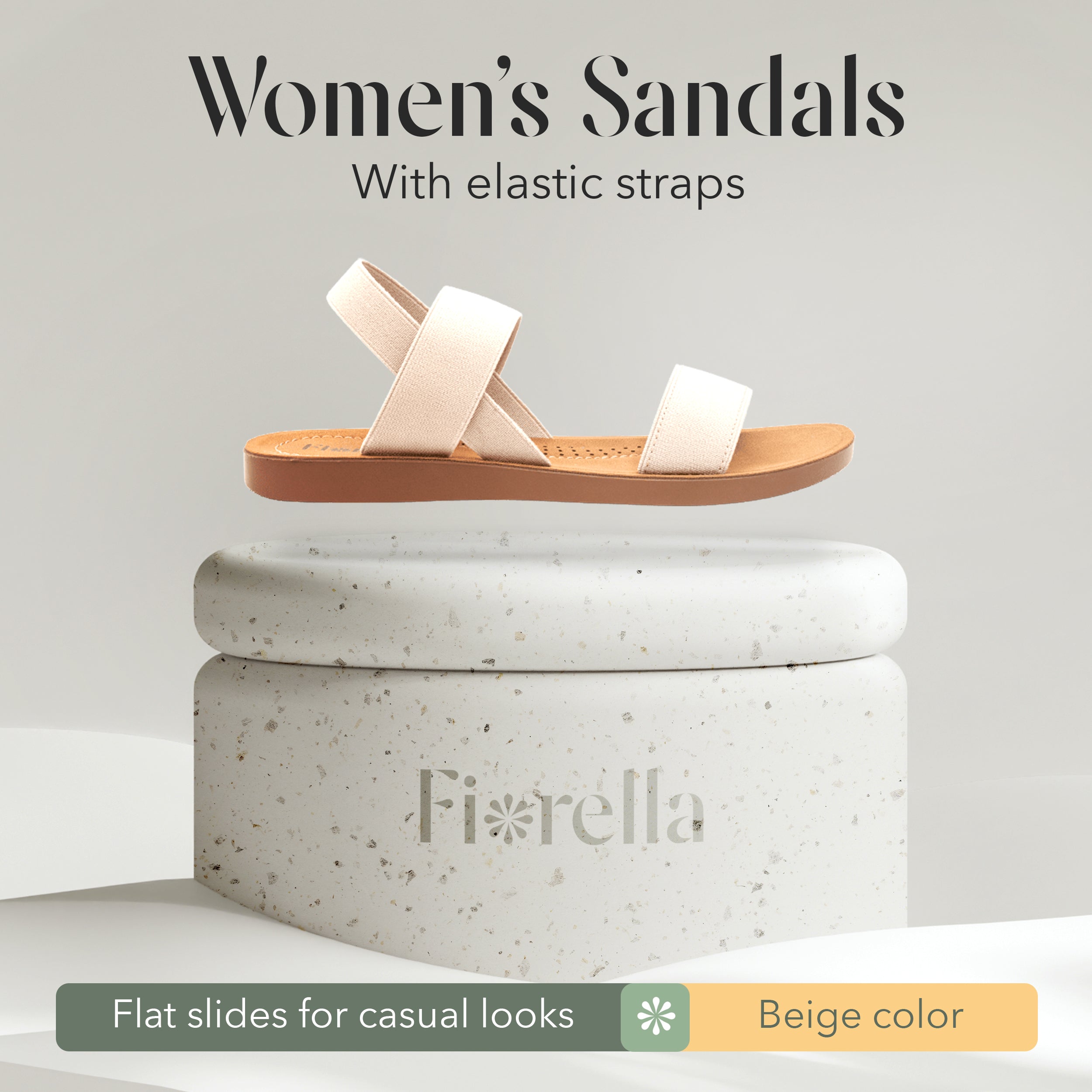 ELASTIC ANKLE STRAP SANDAL WHITE