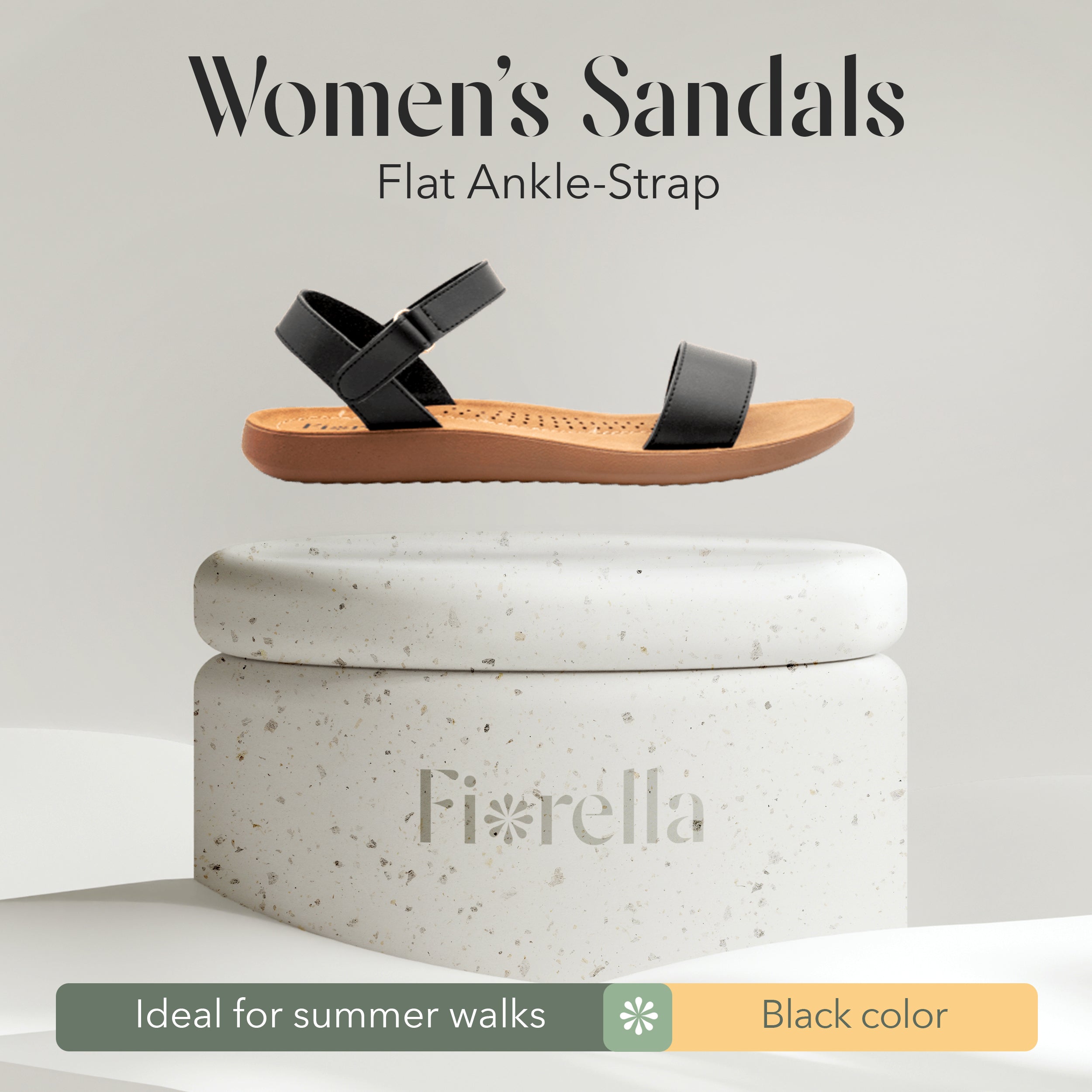 ANKLE STRAP SANDAL BLACK