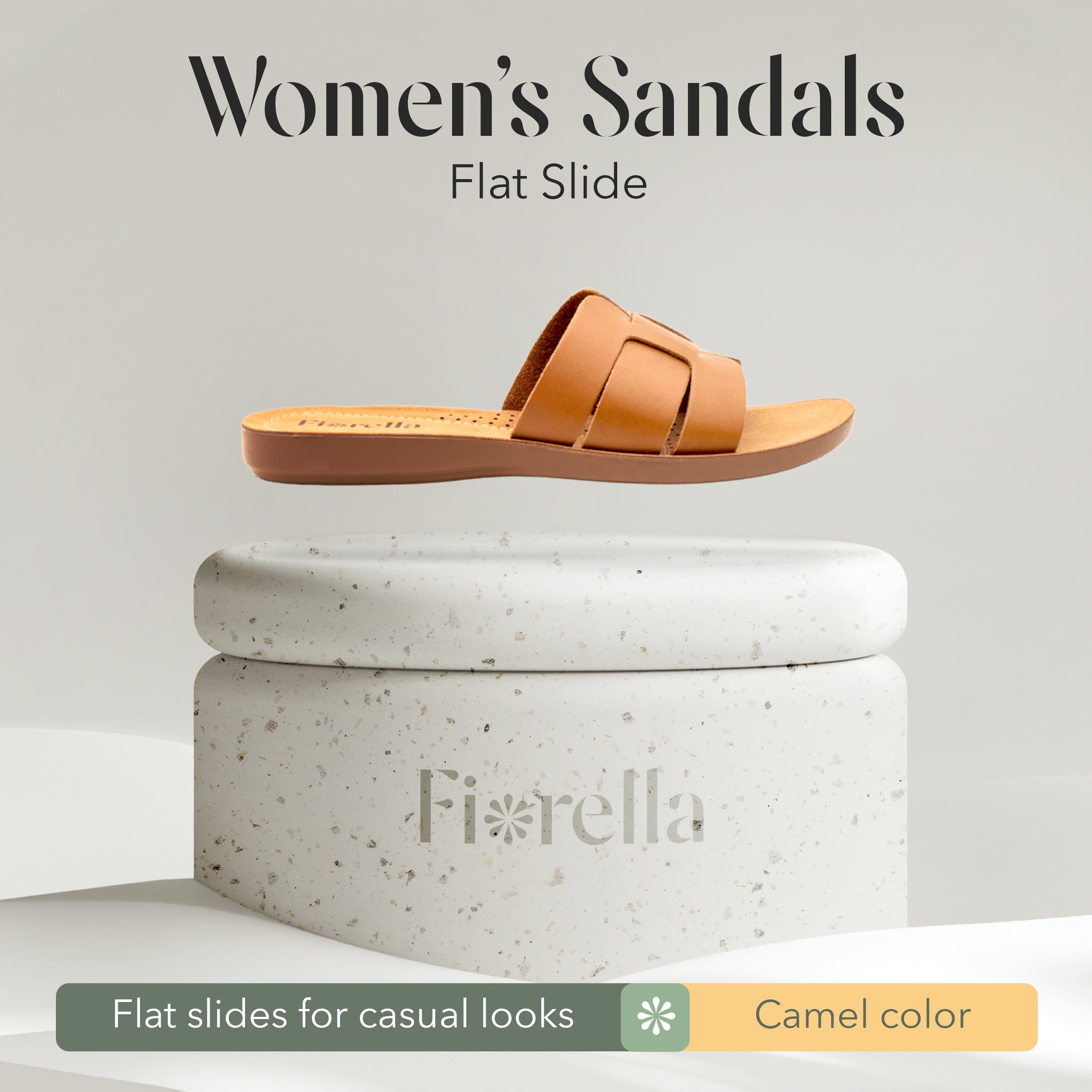 SLIDE SANDAL CAMEL