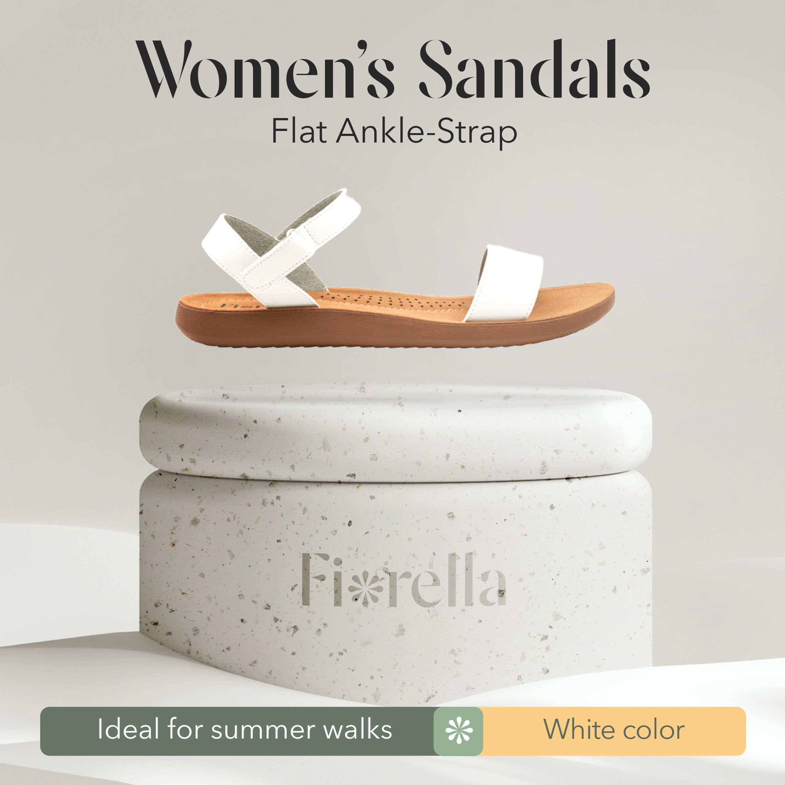 ANKLE STRAP SANDAL WHITE