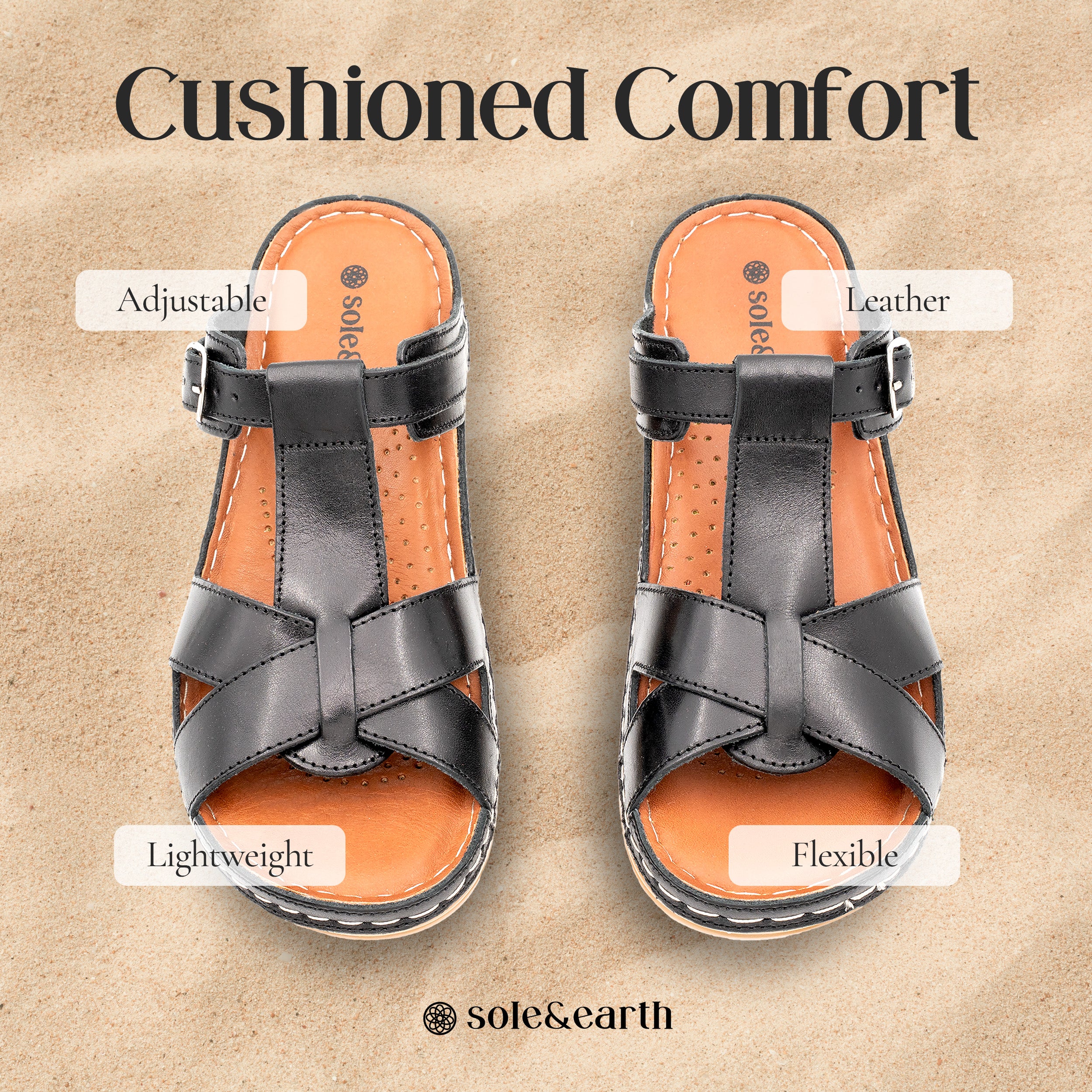 SUPPORTIVE BUCKLE FLAT BLACK