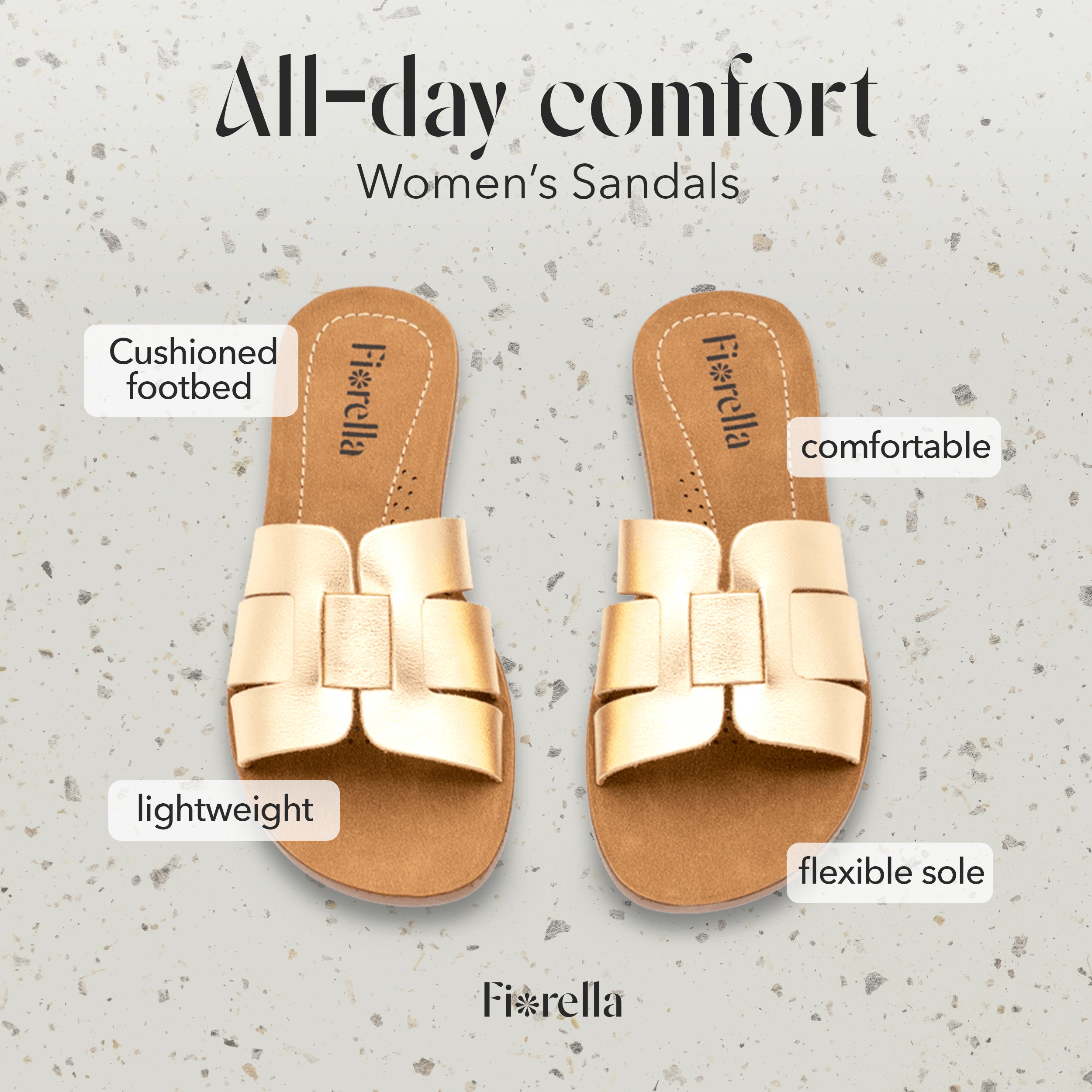 SLIDE SANDAL METALLIC GOLD
