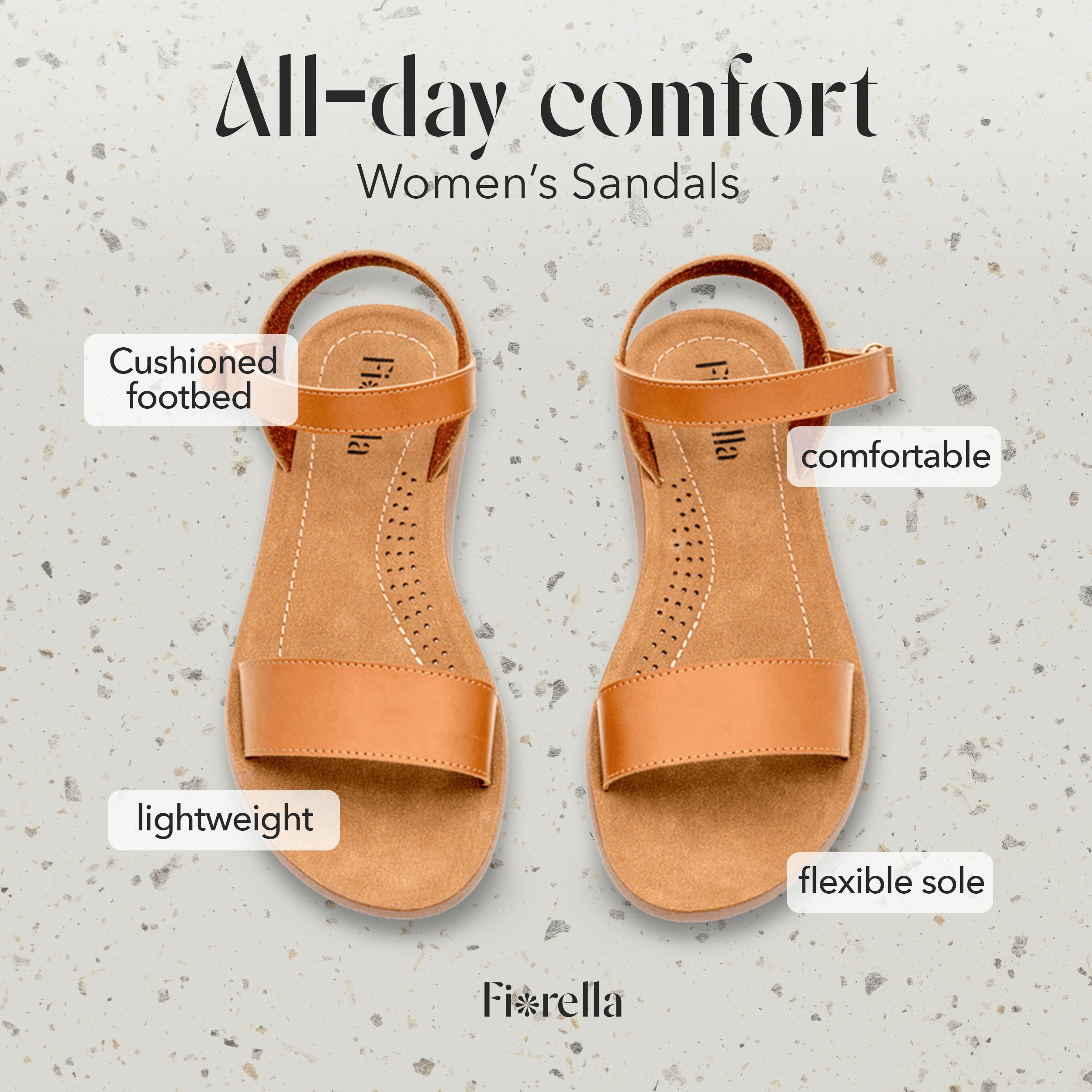 ANKLE STRAP SANDAL CAMEL