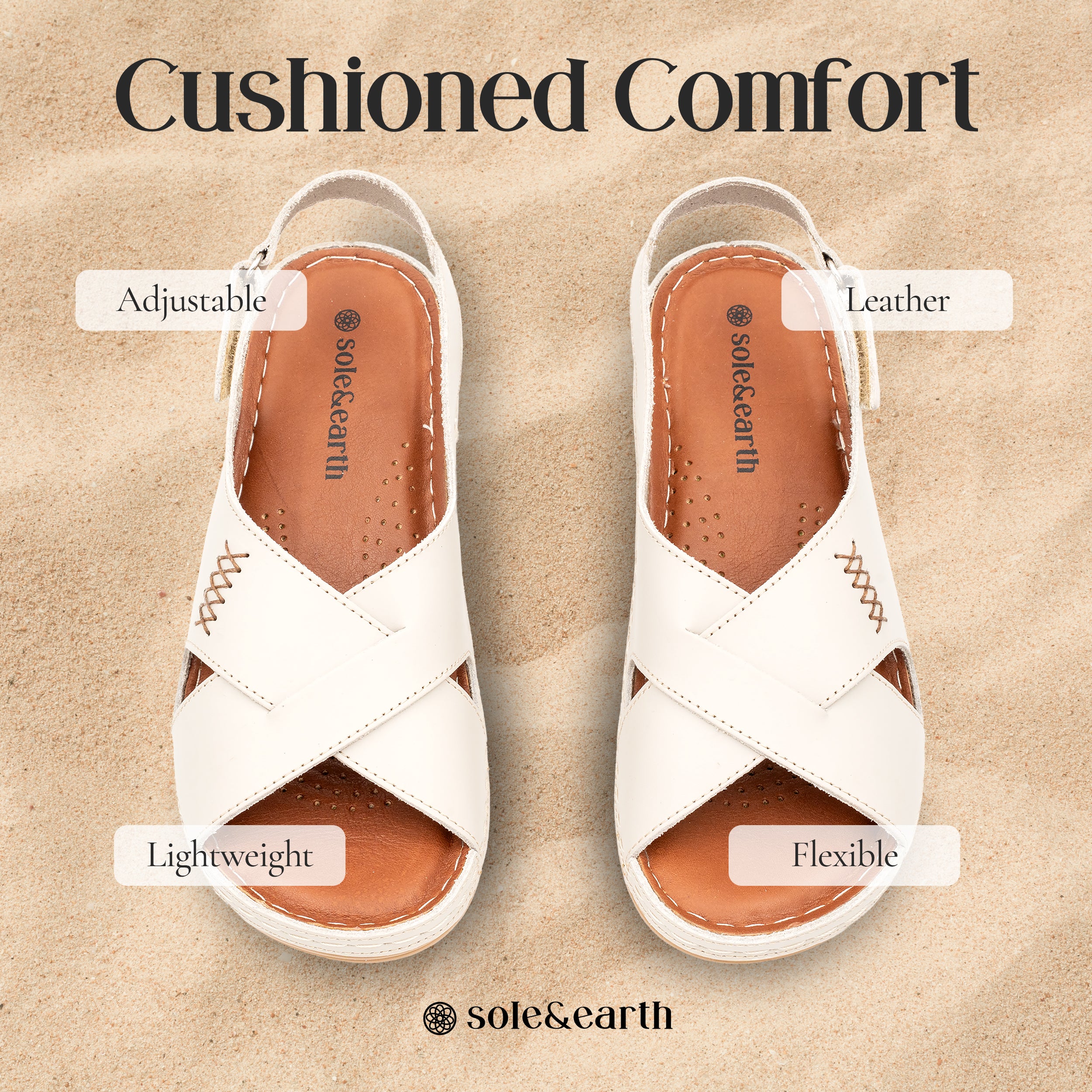 CRISSCROSS WALKING SANDAL WHITE
