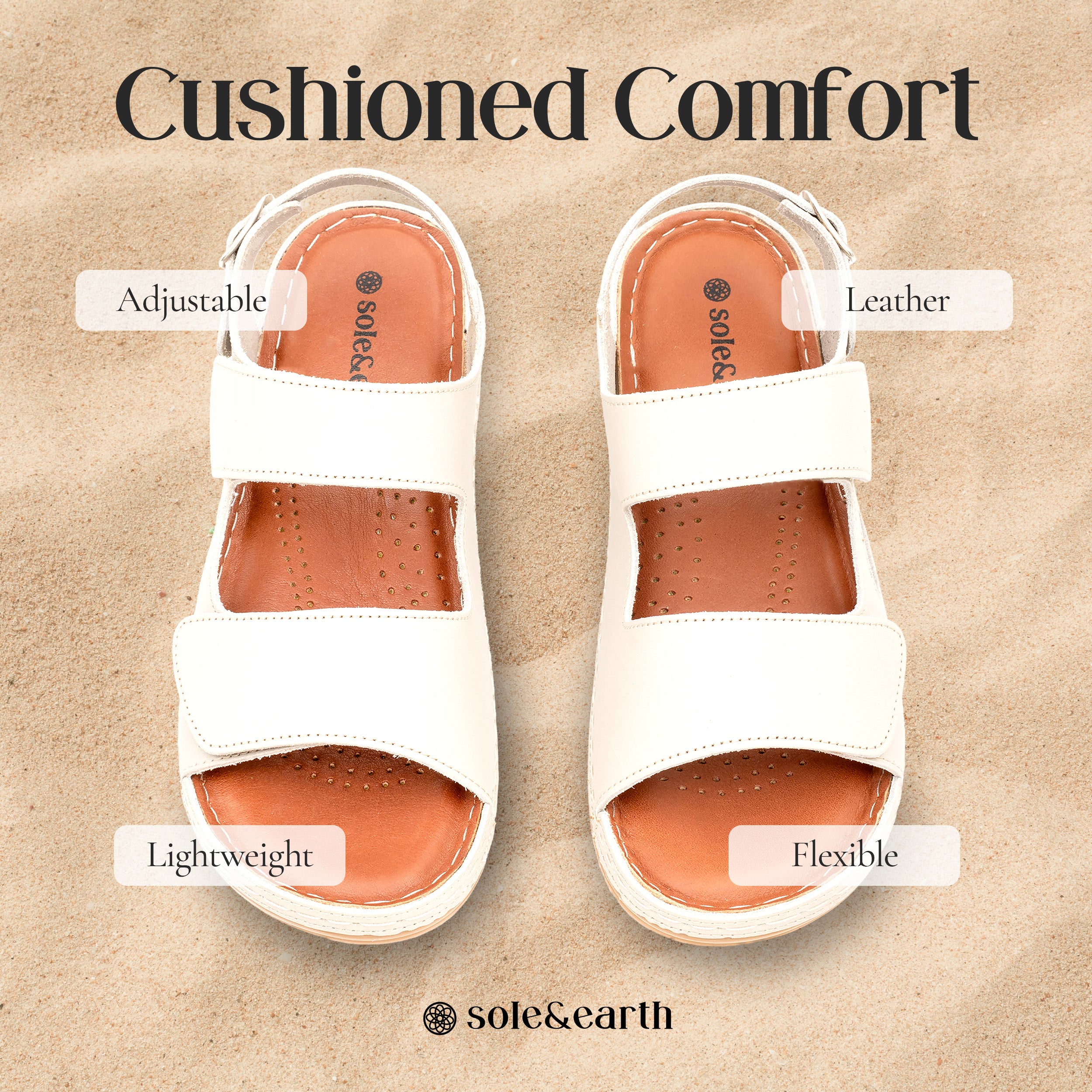 ADJUSTABLE STRAP FLAT OFF-WHITE