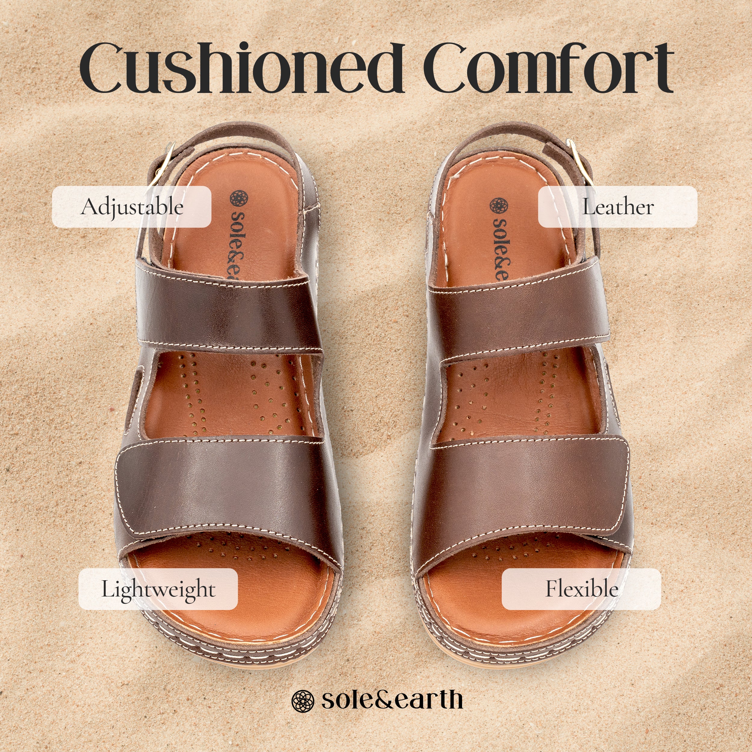 ADJUSTABLE STRAP FLAT BROWN