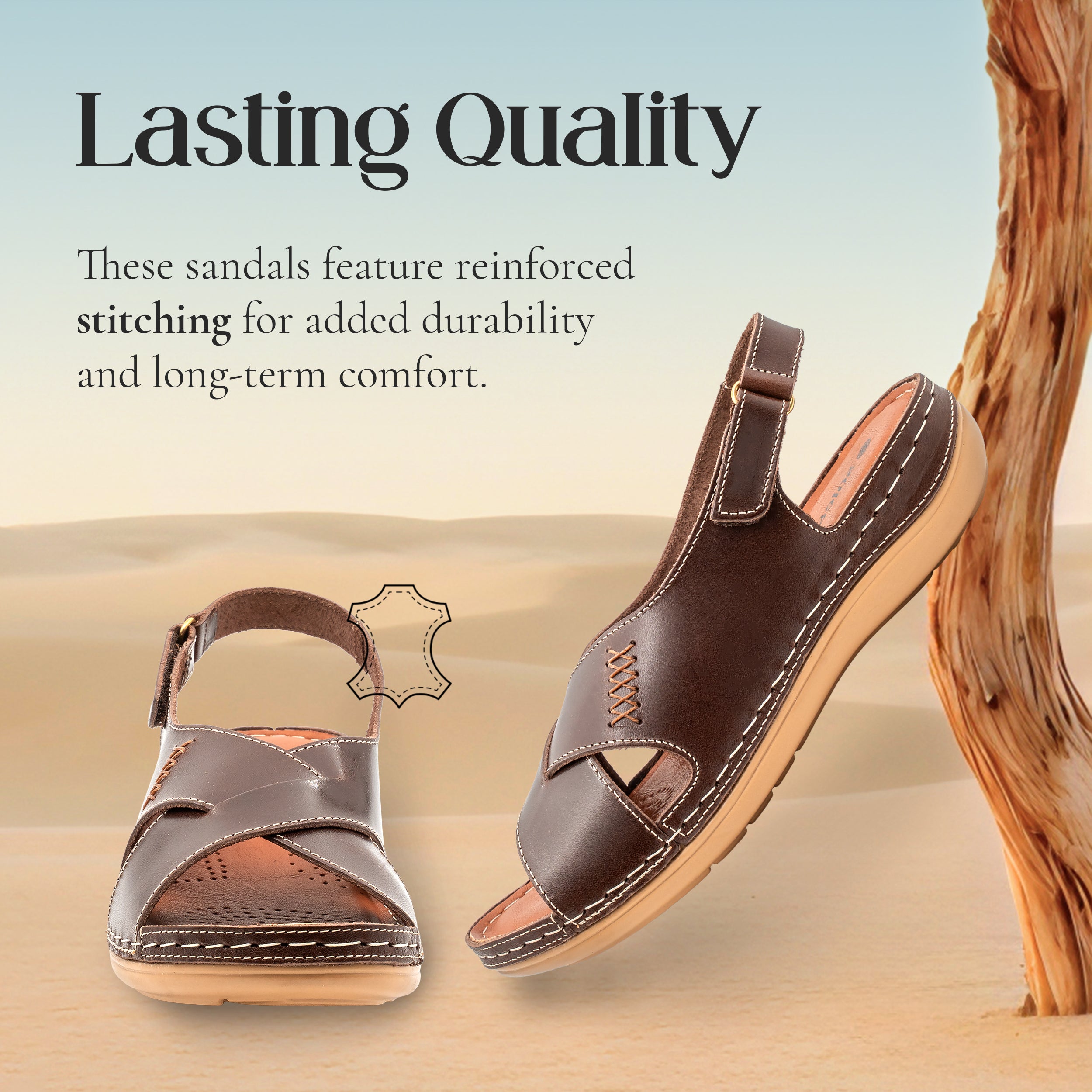 CRISSCROSS WALKING SANDAL BROWN