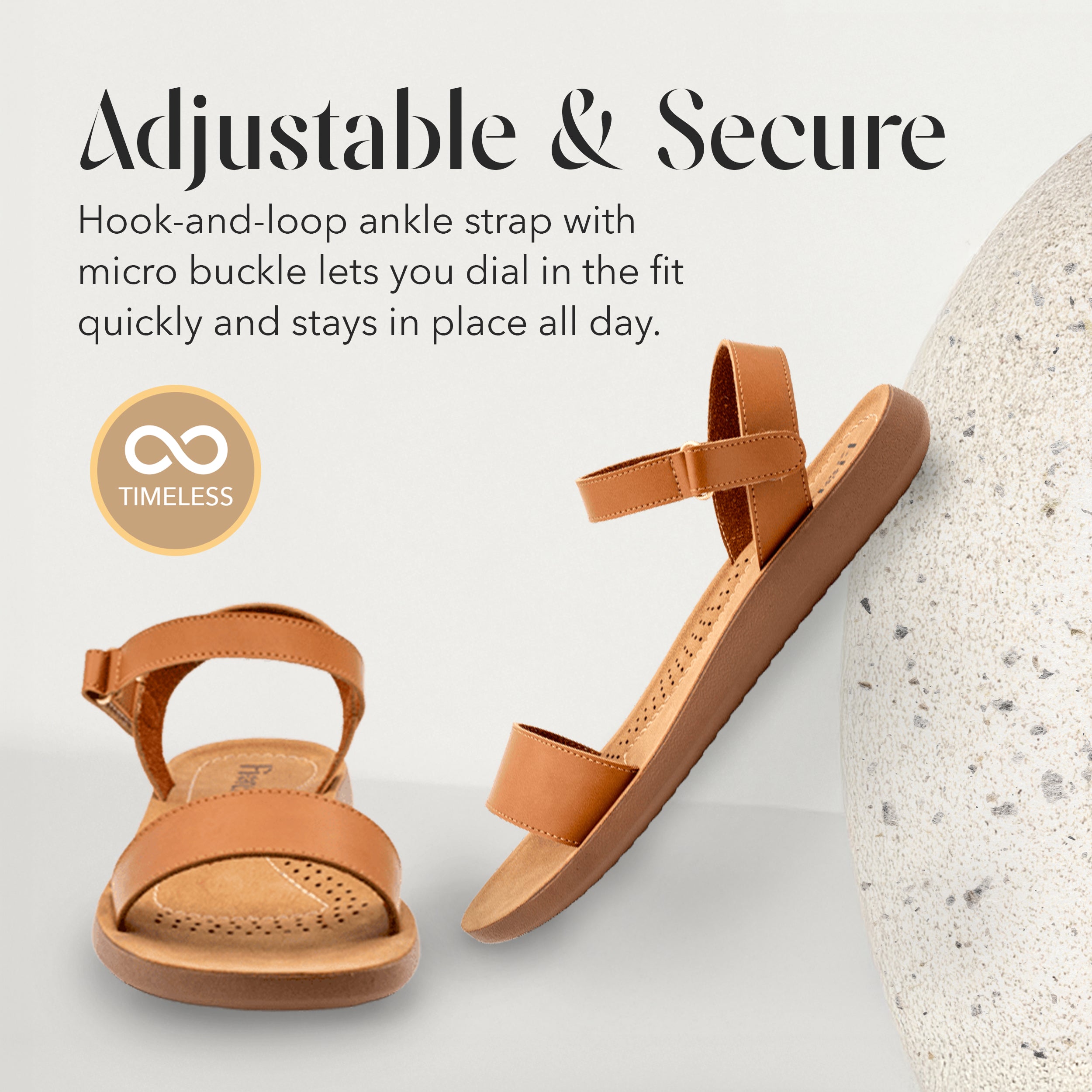 ANKLE STRAP SANDAL CAMEL