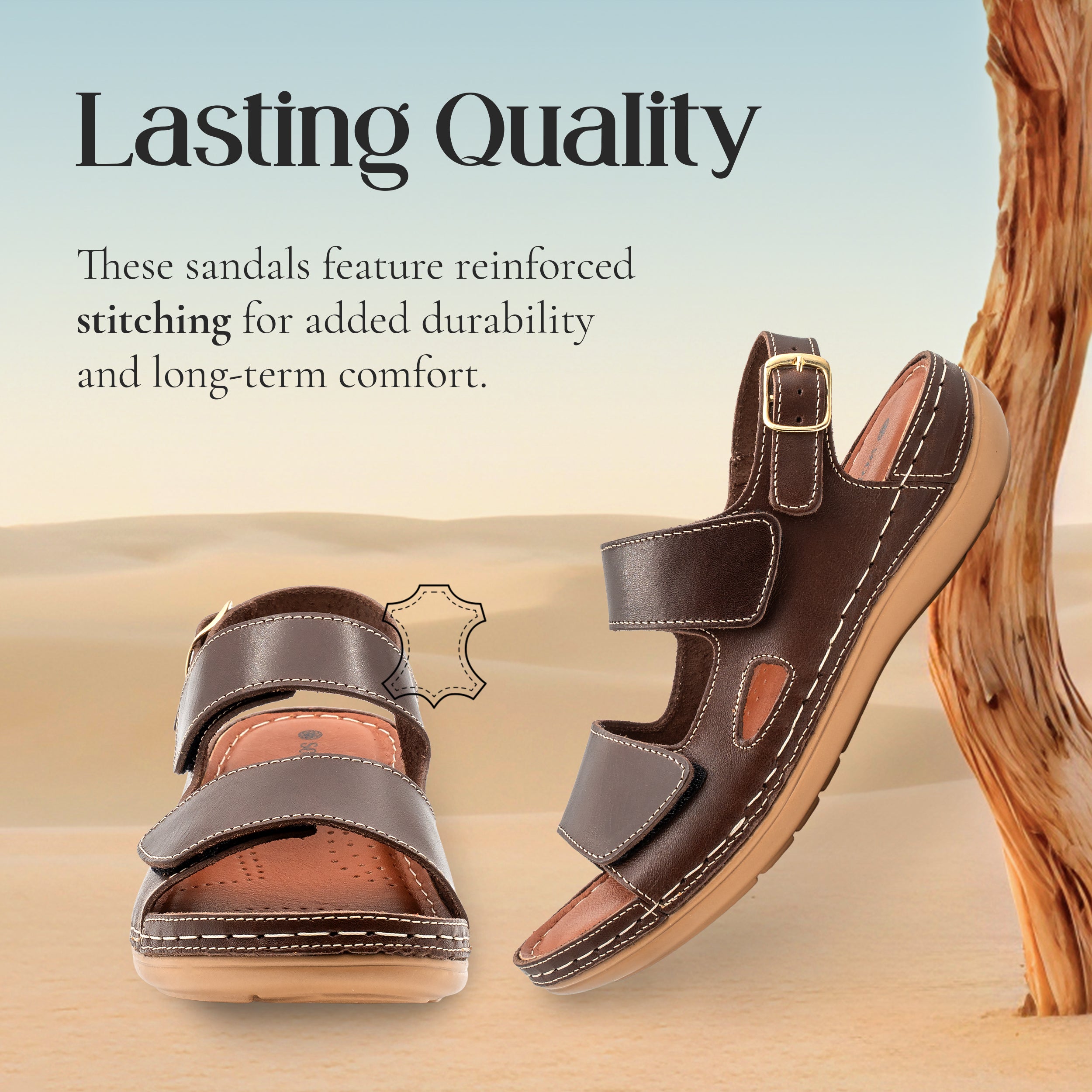 ADJUSTABLE STRAP FLAT BROWN