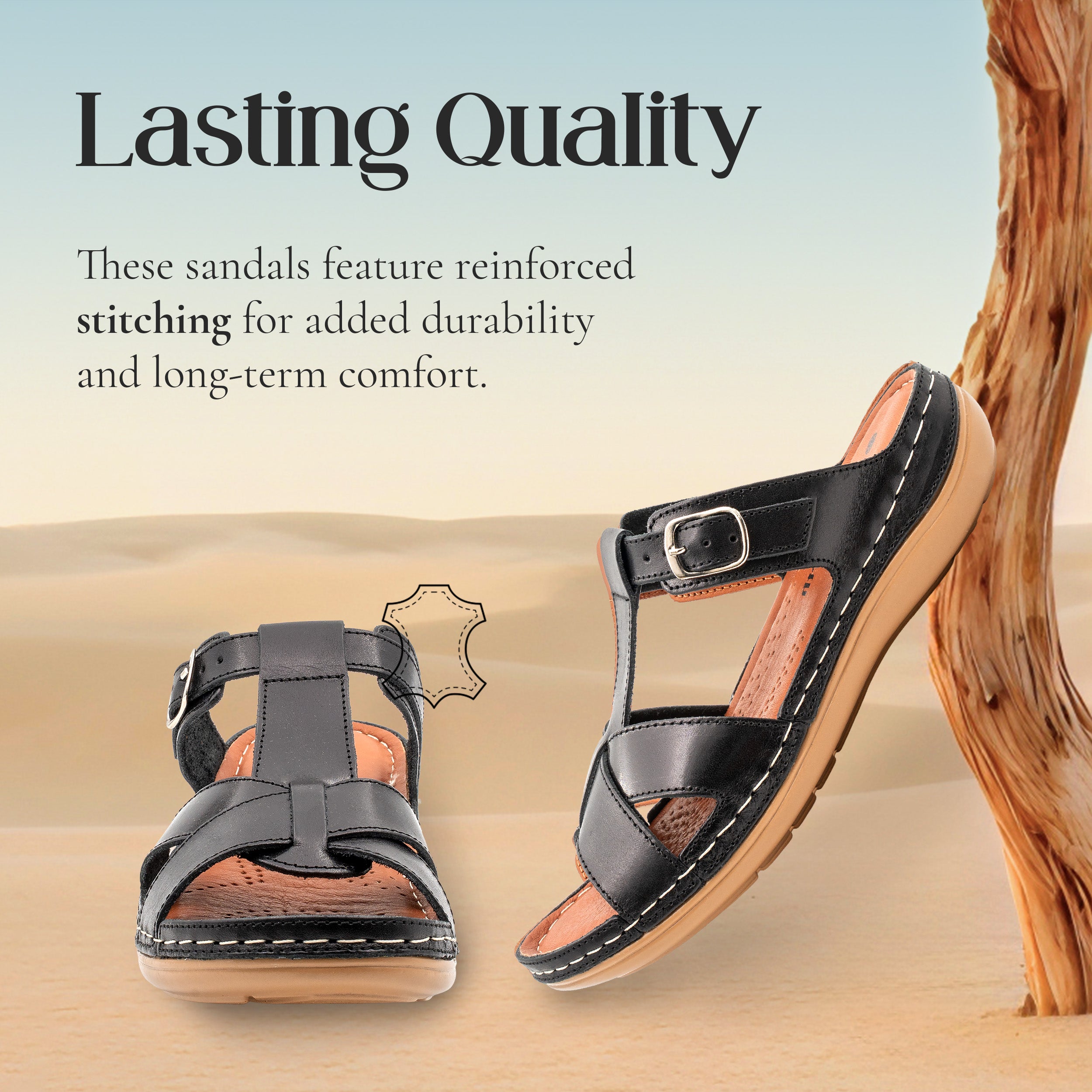 SUPPORTIVE BUCKLE FLAT BLACK
