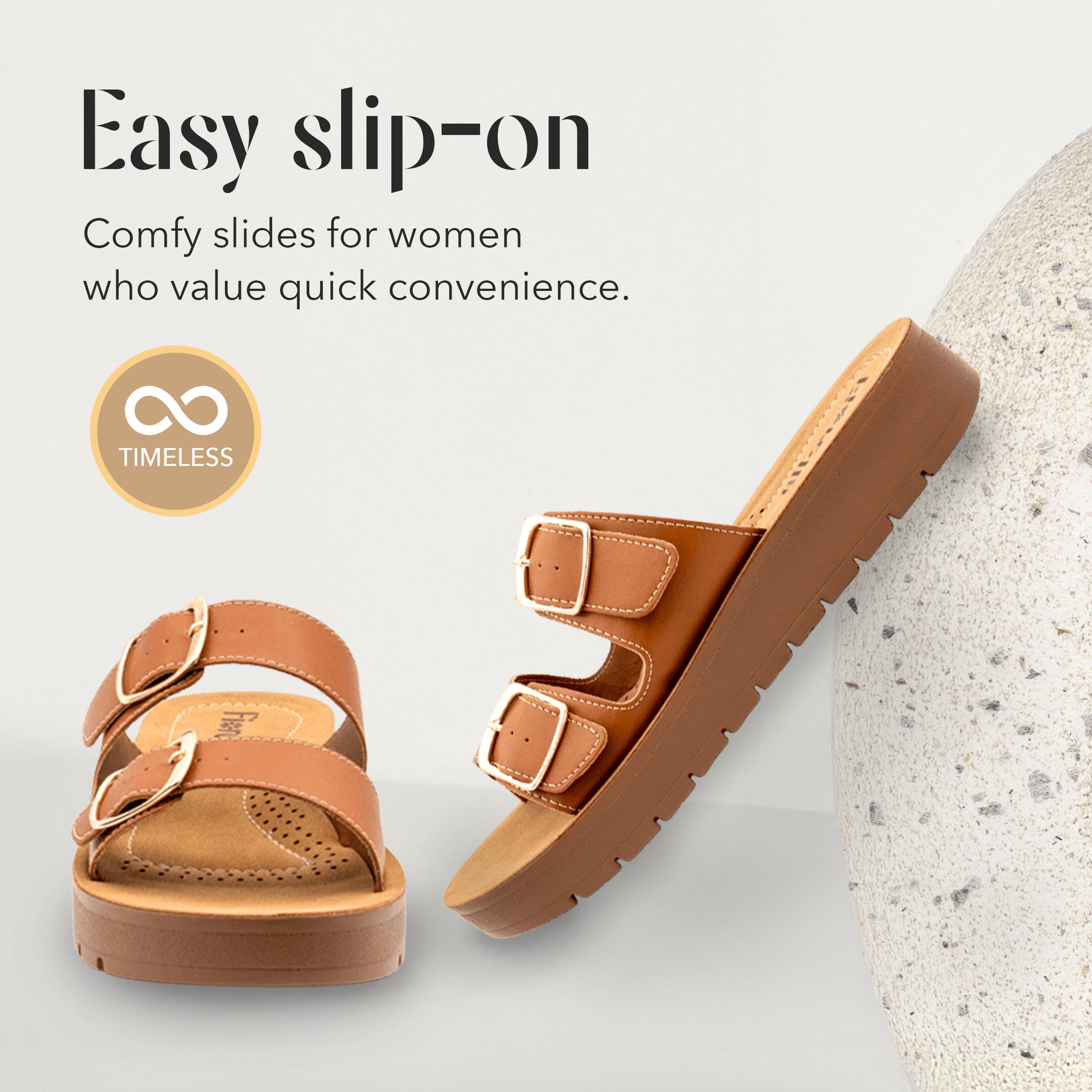 DOUBLE-BUCKLE SLIDE CAMEL