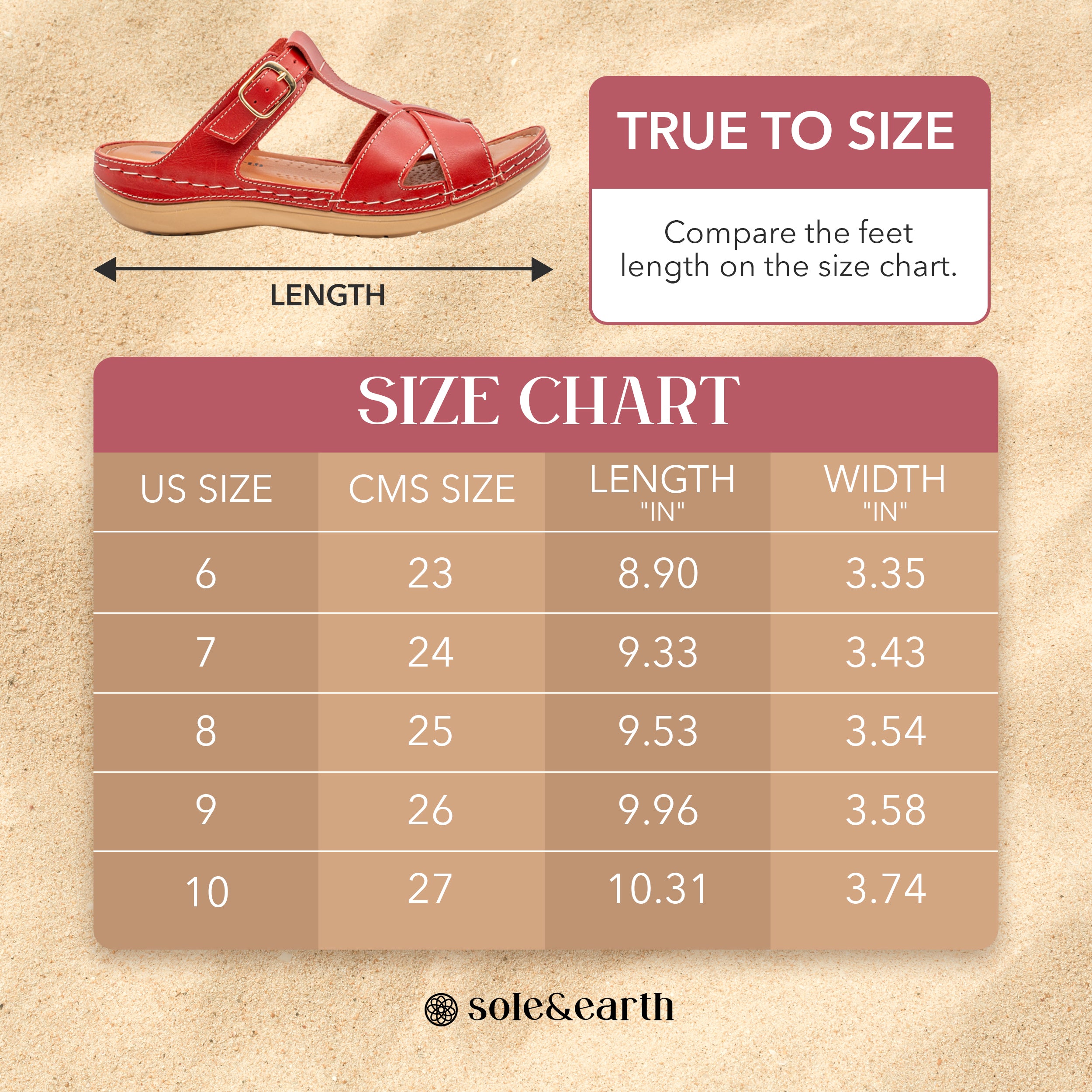 SUPPORTIVE BUCKLE FLAT RED
