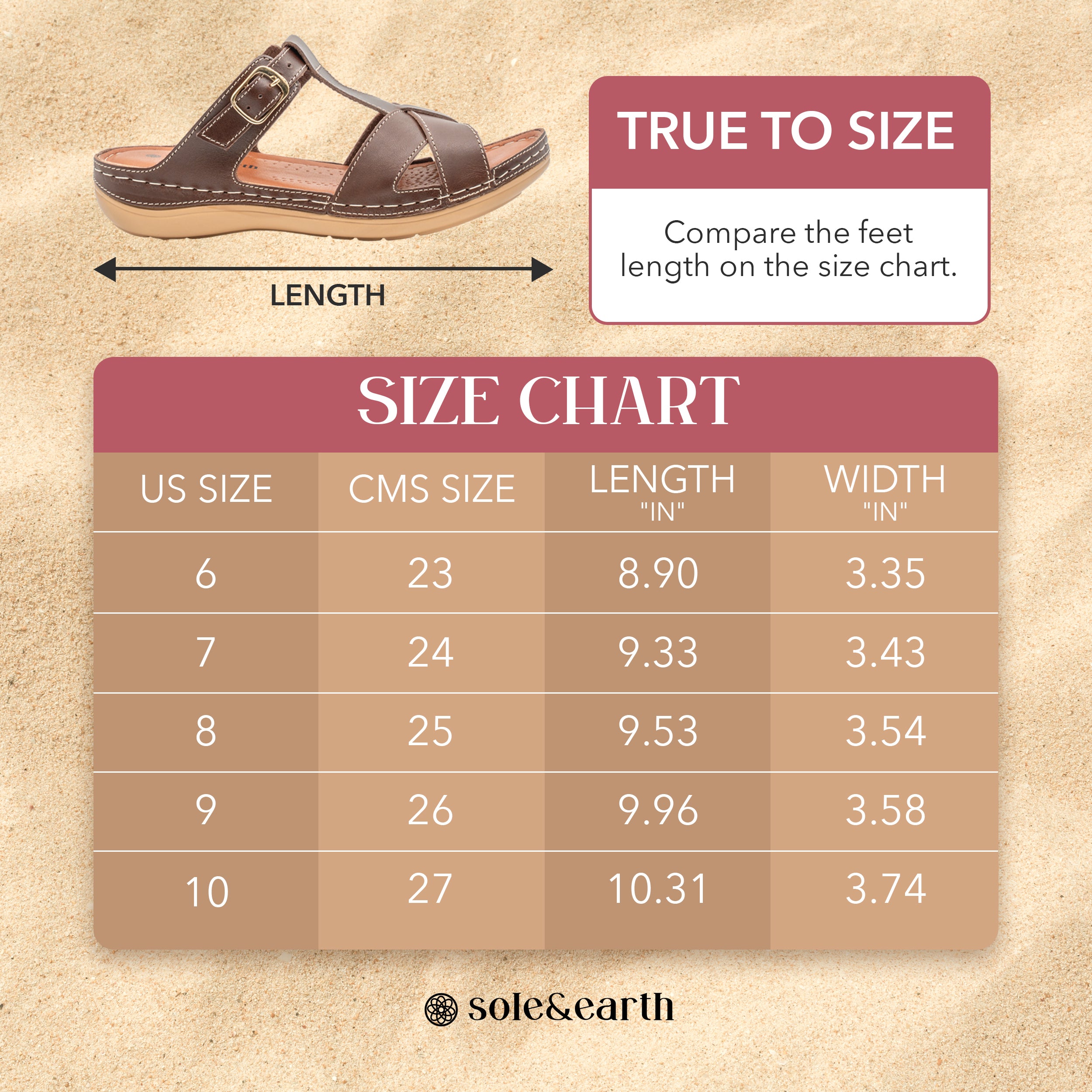 SUPPORTIVE BUCKLE FLAT BROWN