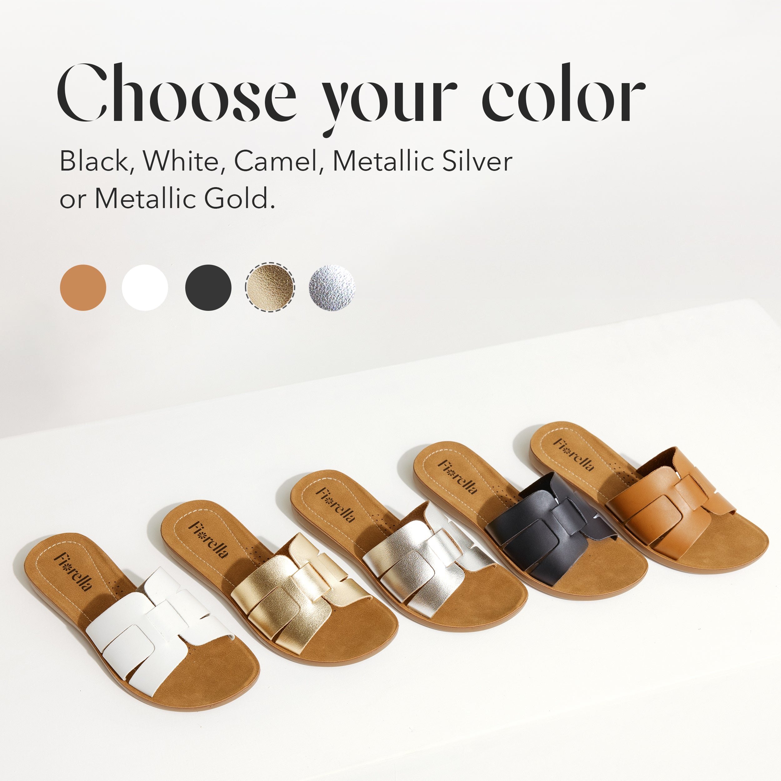 SLIDE SANDAL METALLIC GOLD