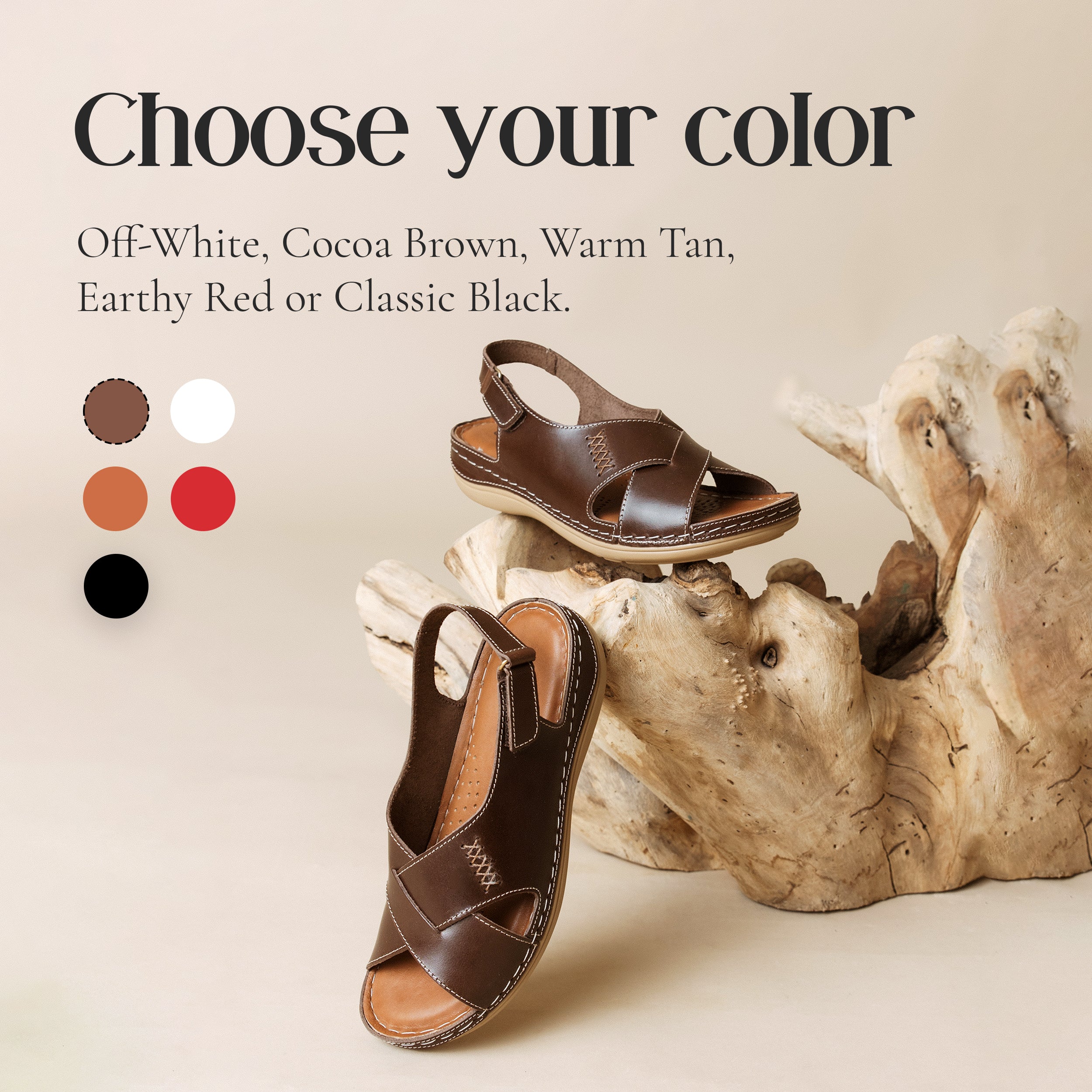 CRISSCROSS WALKING SANDAL BROWN