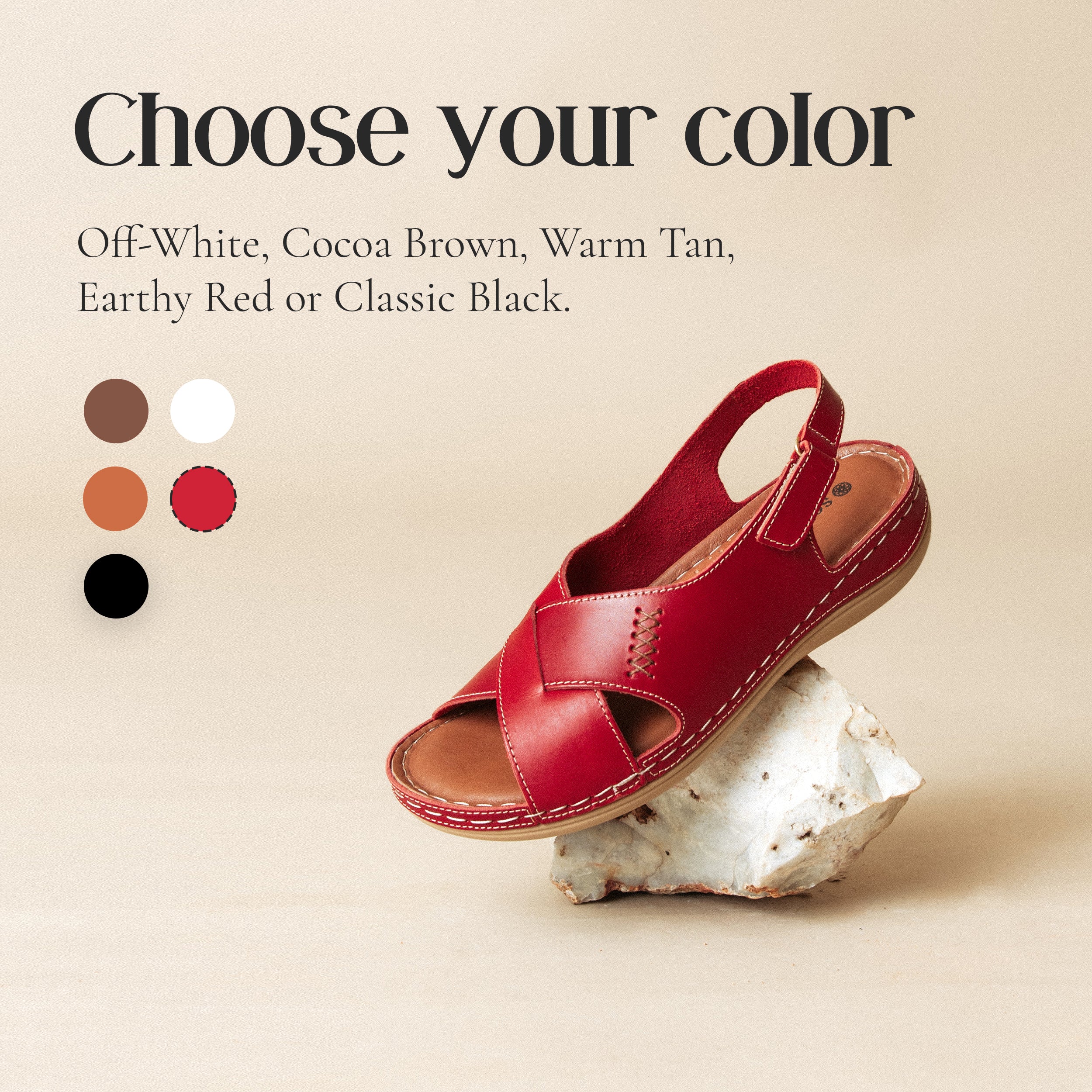 CRISSCROSS WALKING SANDAL RED