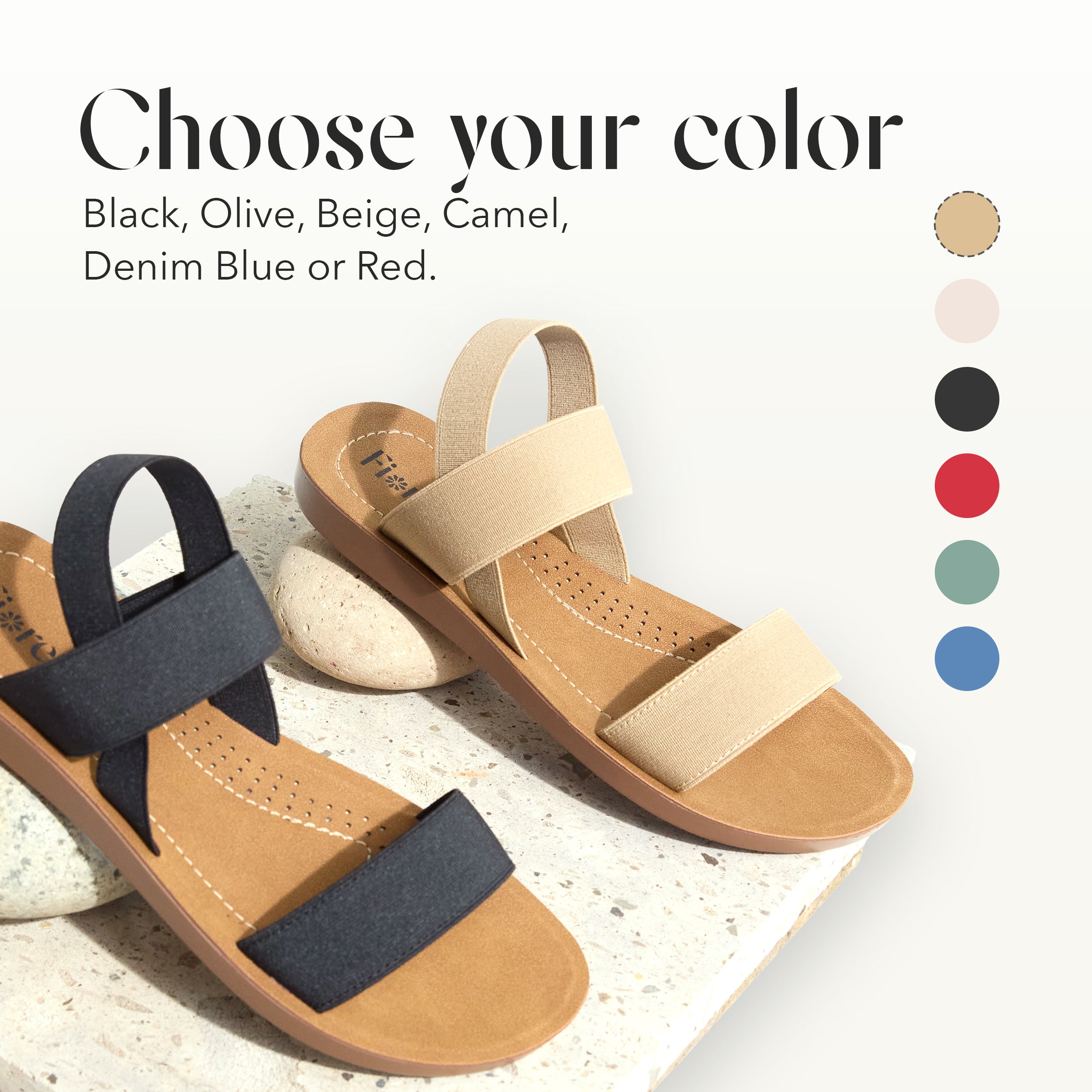 ELASTIC ANKLE STRAP SANDAL BEIGE