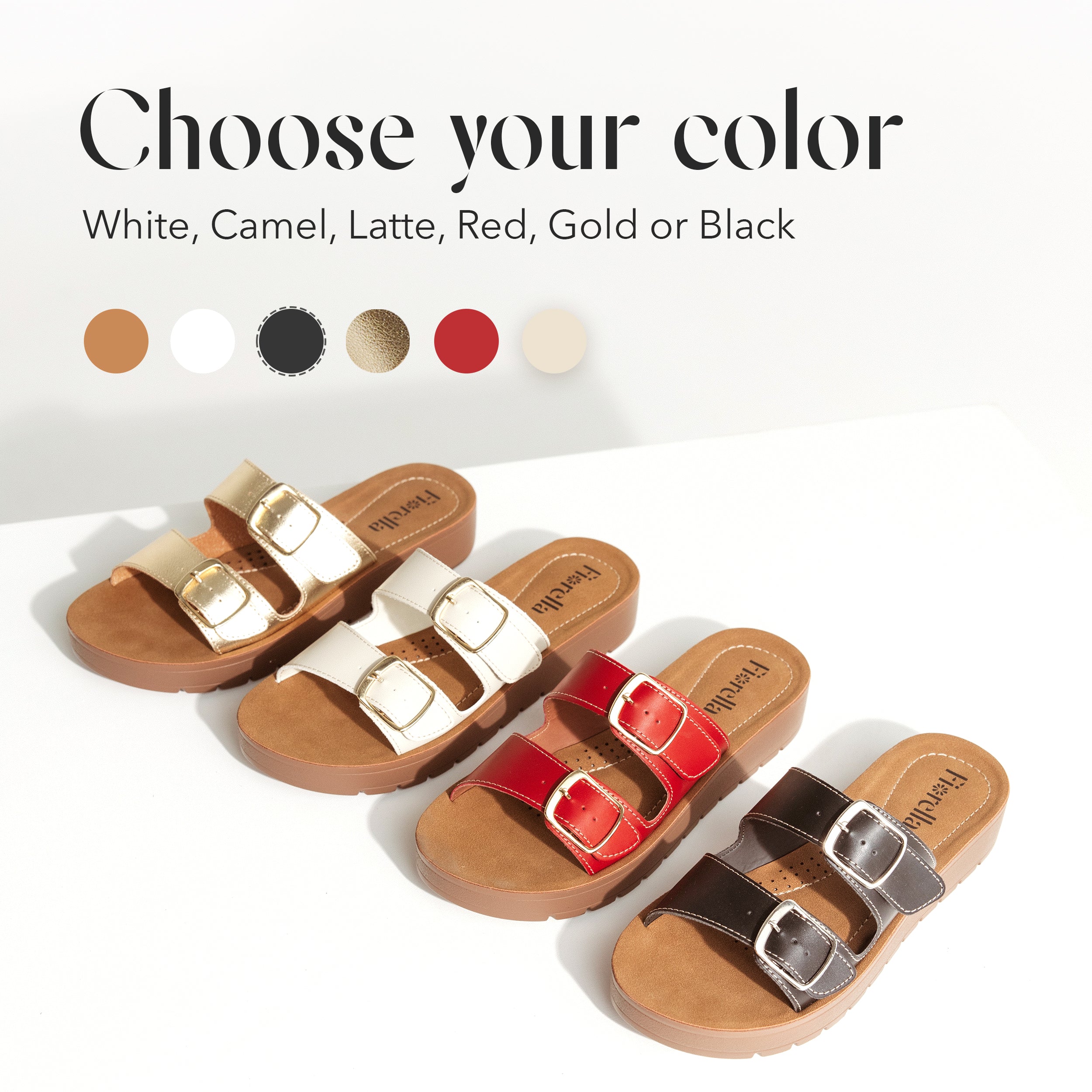 DOUBLE-BUCKLE SLIDE BLACK