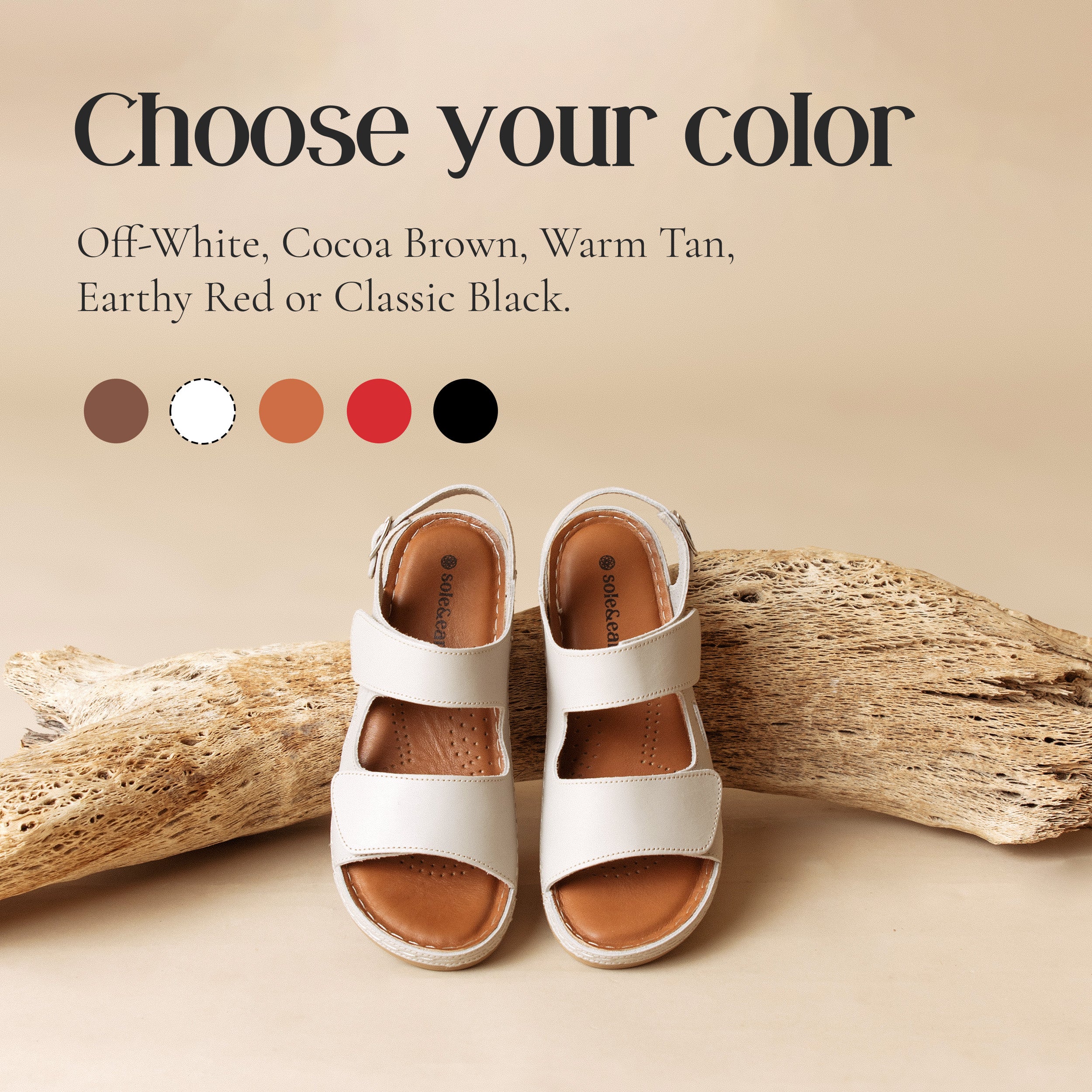 ADJUSTABLE STRAP FLAT OFF-WHITE