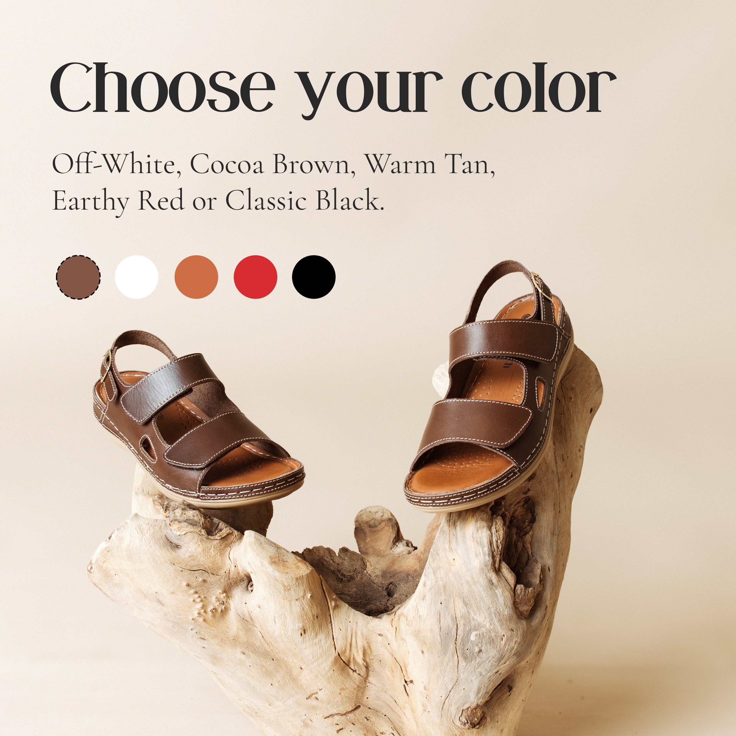 ADJUSTABLE STRAP FLAT BROWN