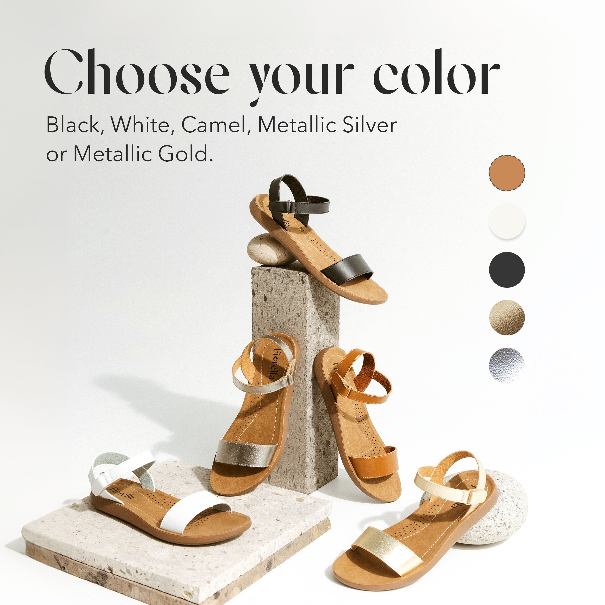 ANKLE STRAP SANDAL CAMEL