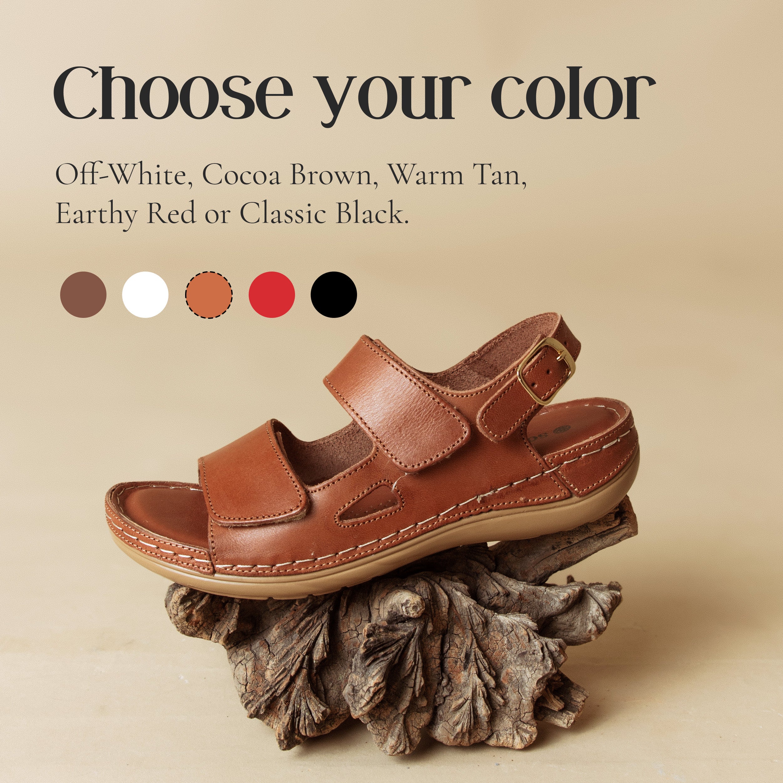 ADJUSTABLE STRAP FLAT TAN