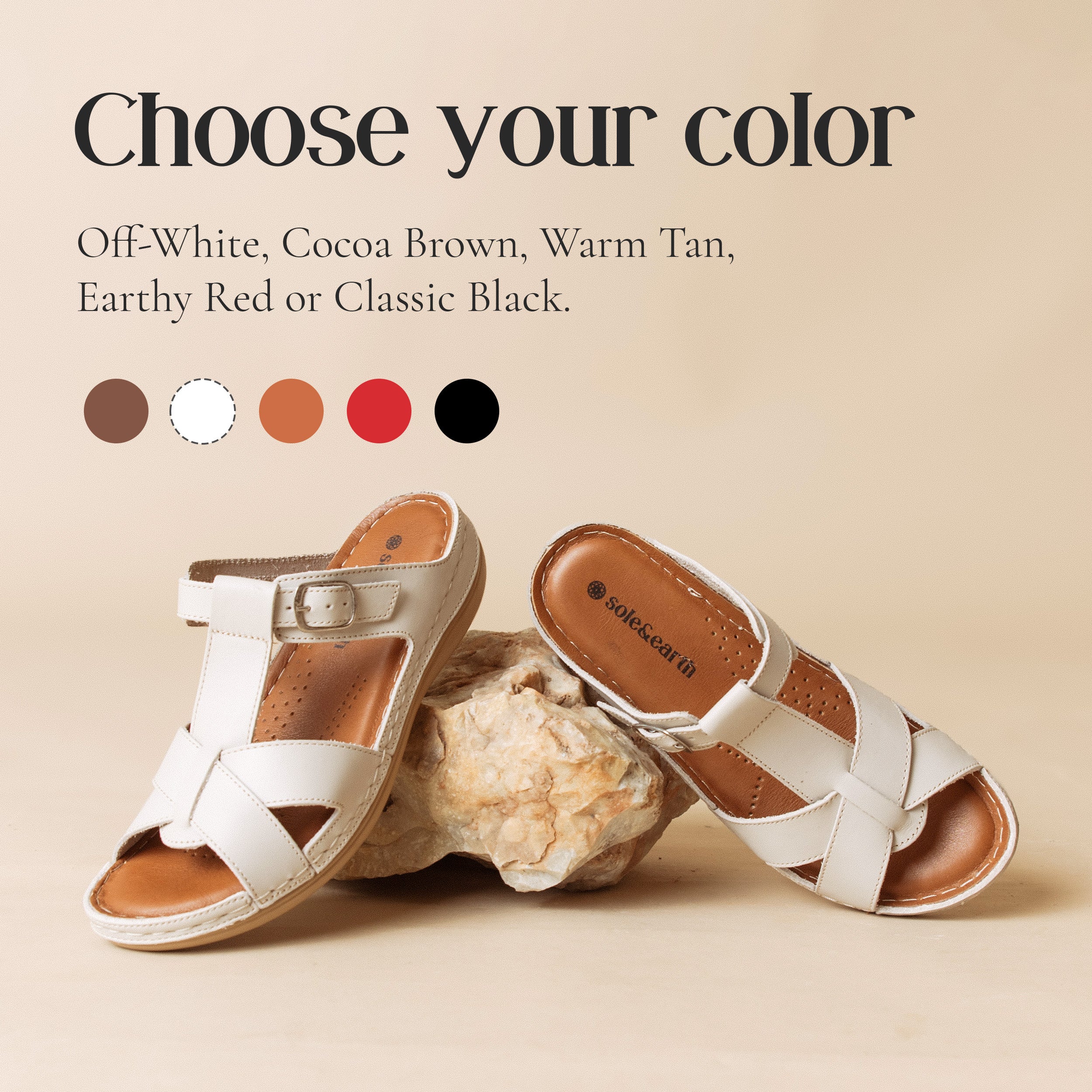 SUPPORTIVE BUCKLE FLAT WHITE