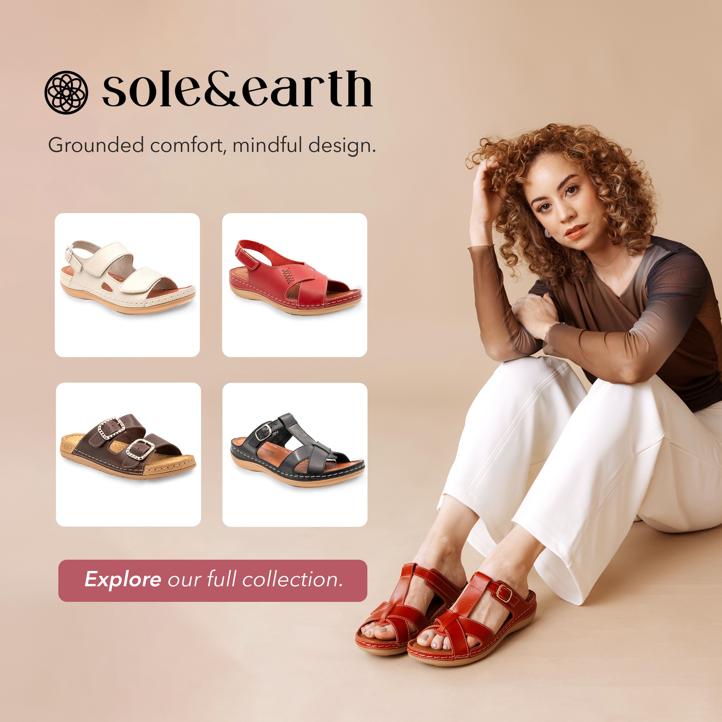 SUPPORTIVE BUCKLE FLAT RED